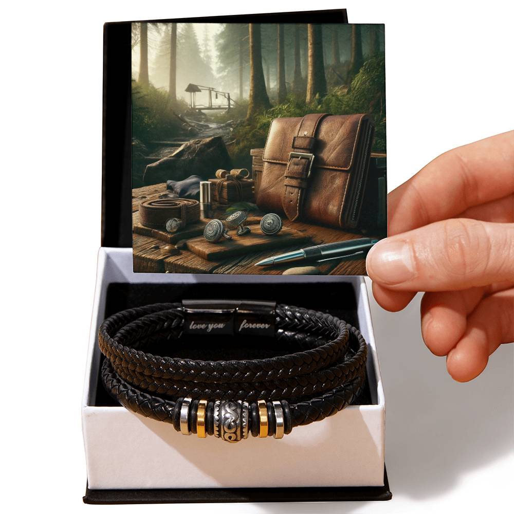 Men's 'Love You Forever' Bracelet The Perfect Gift for Husband, Father, Brother, Boyfriend. Express Endless Love with This Timeless Piece. Shop Now - MRSBYVALLE