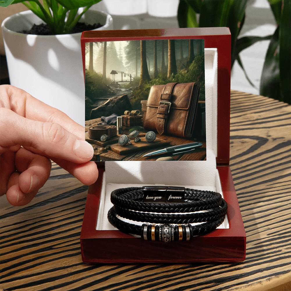 Men's 'Love You Forever' Bracelet The Perfect Gift for Husband, Father, Brother, Boyfriend. Express Endless Love with This Timeless Piece. Shop Now - MRSBYVALLE