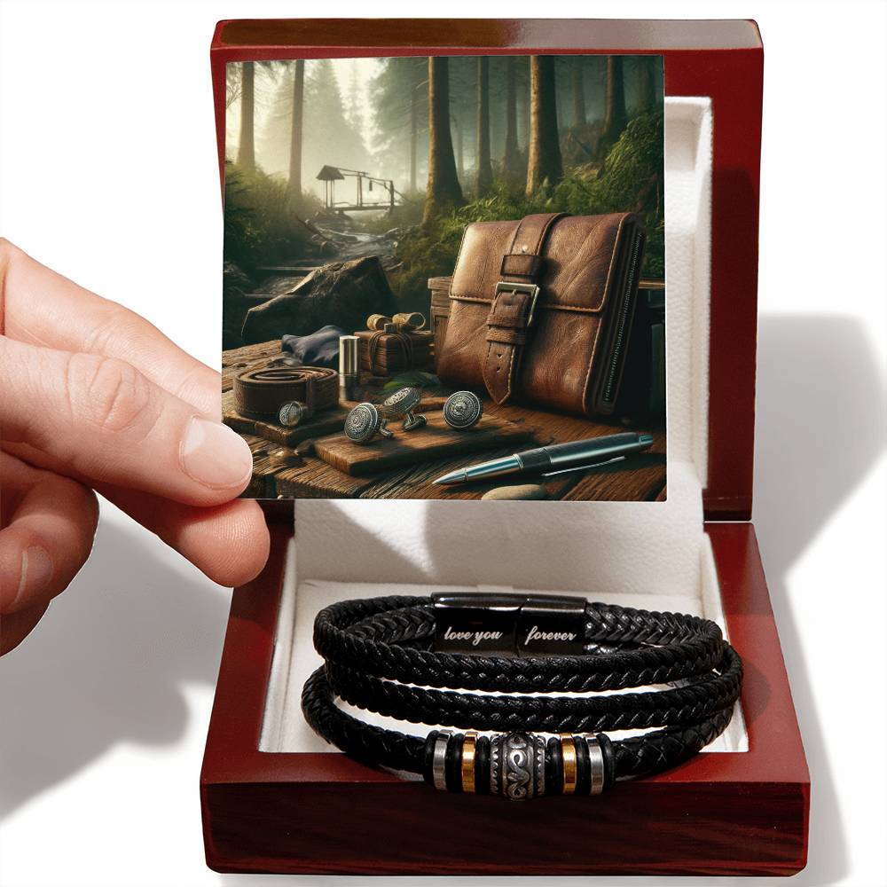 Men's 'Love You Forever' Bracelet The Perfect Gift for Husband, Father, Brother, Boyfriend. Express Endless Love with This Timeless Piece. Shop Now - MRSBYVALLE