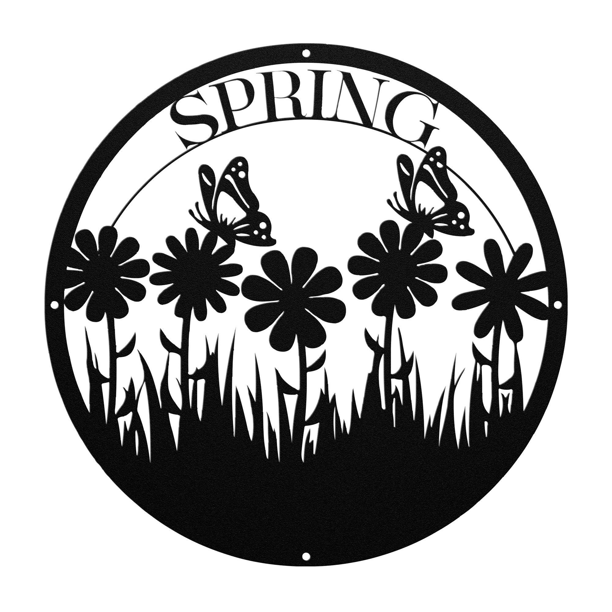 Blossoming Beauty Spring Floral Metal Sign Housewarming Gift A Vibrant Seasonal Accent for Your Home Decor - MRSBYVALLE