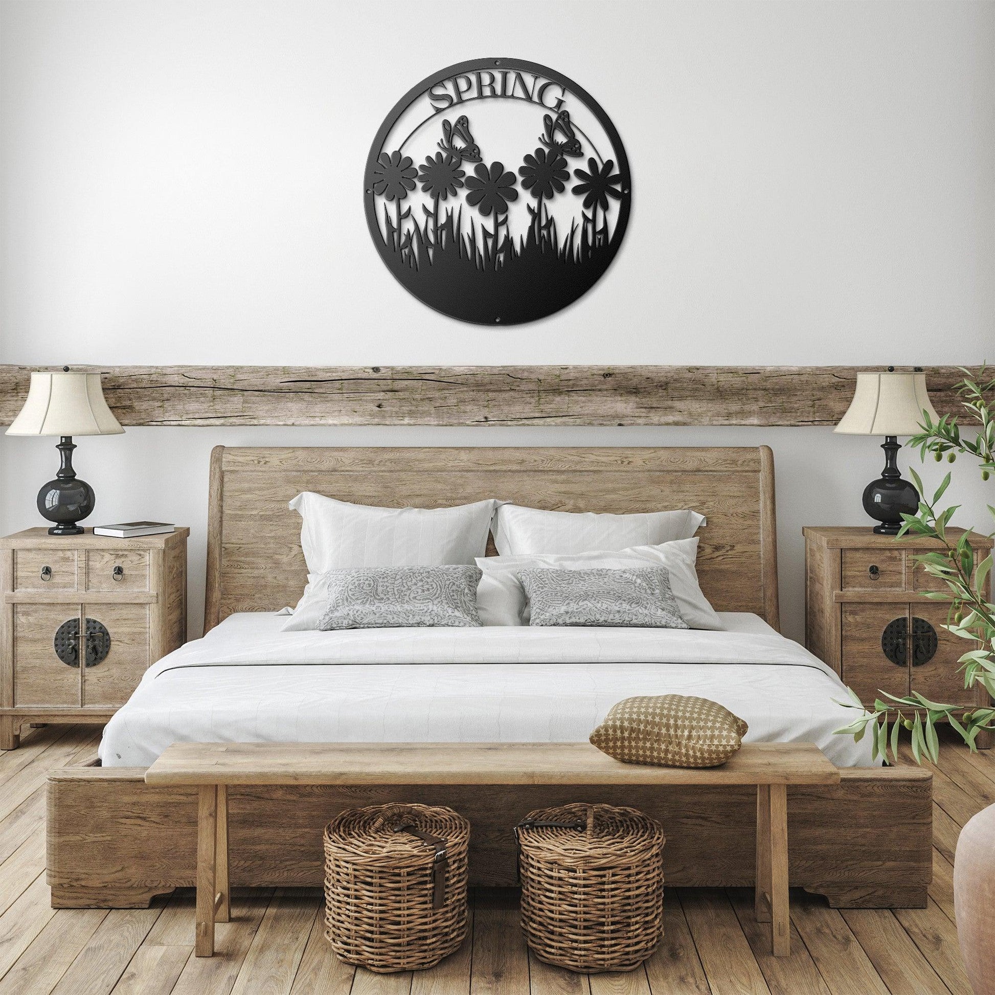 Blossoming Beauty Spring Floral Metal Sign Housewarming Gift A Vibrant Seasonal Accent for Your Home Decor - MRSBYVALLE