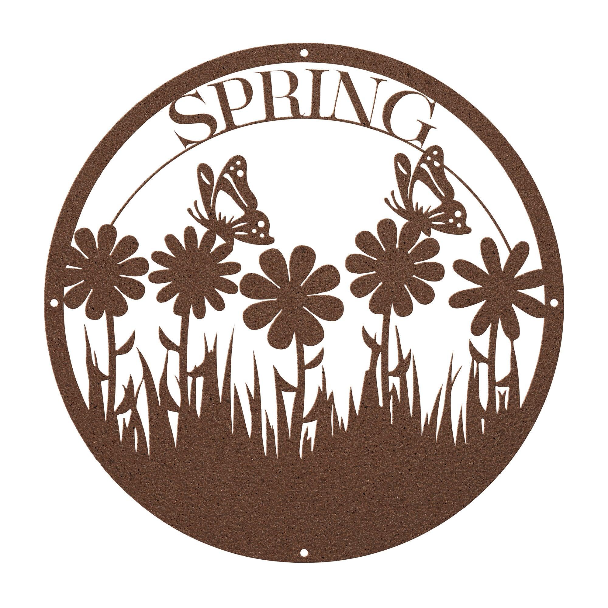 Blossoming Beauty Spring Floral Metal Sign Housewarming Gift A Vibrant Seasonal Accent for Your Home Decor - MRSBYVALLE