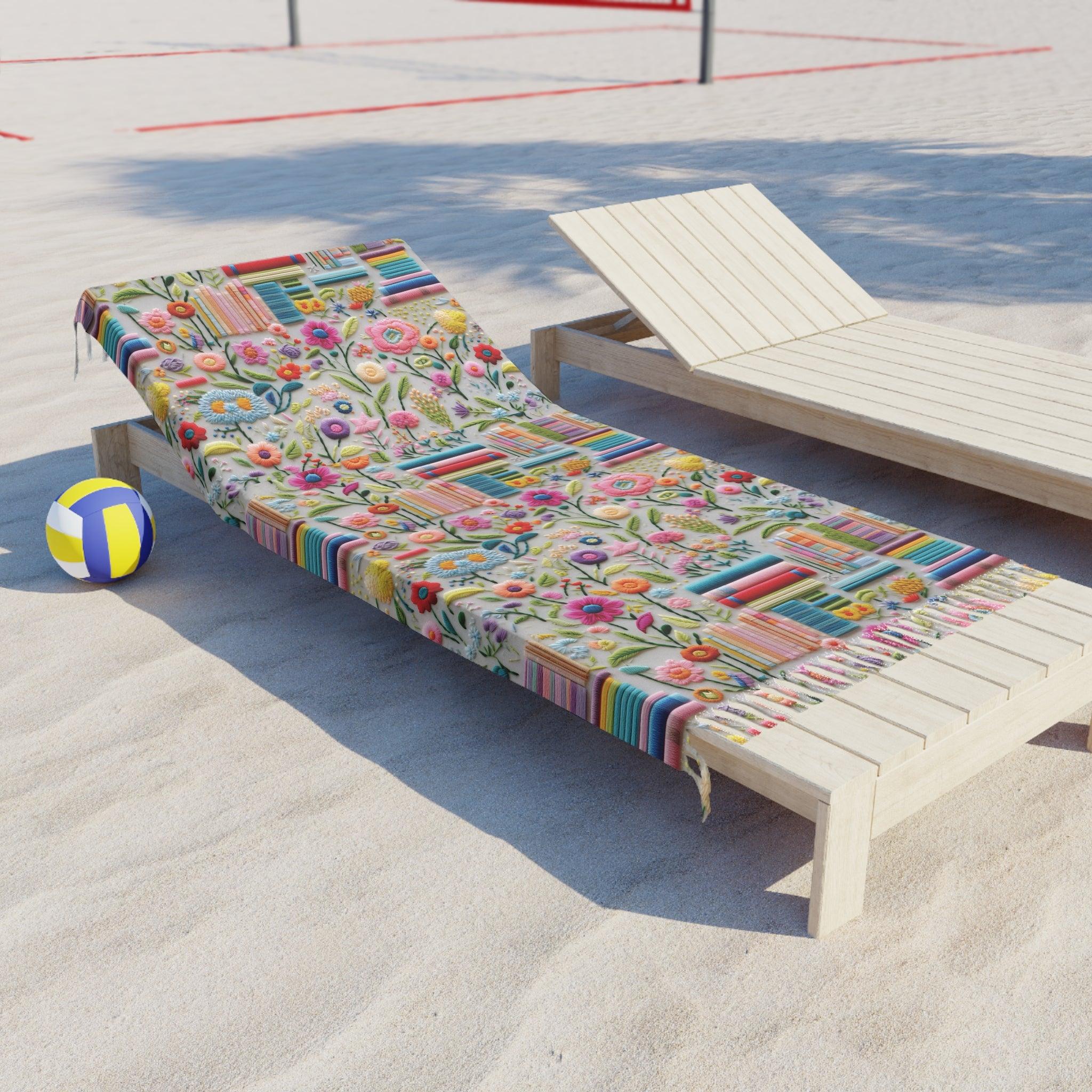 Book Lover Beach Towel Bright Bookish Cloth Towel Embrace Vibes by the Sea Boho Beach Cloth, Travel Towel Vacation, Housewarming Gift - MRSBYVALLE