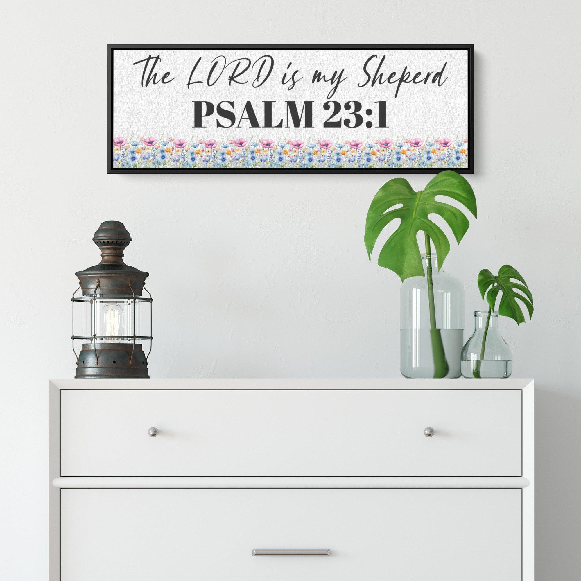 Breathtaking Panoramic Canvas The LORD is my Shepherd Bible Verse Inspirational Wall Art for Your Home Decor, Housewarming Gift - MRSBYVALLE