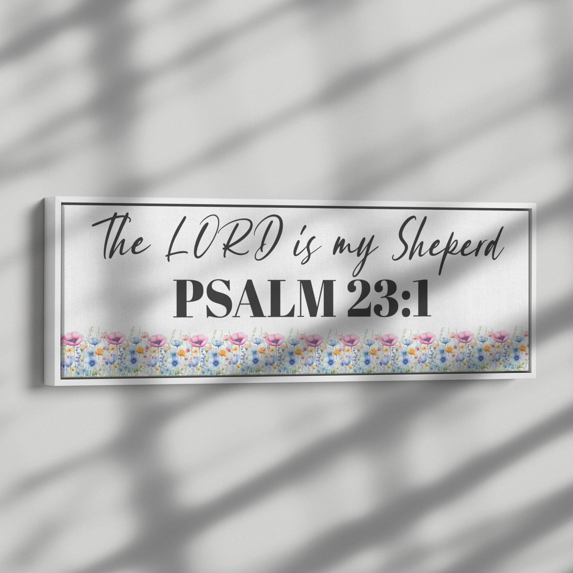 Breathtaking Panoramic Canvas The LORD is my Shepherd Bible Verse Inspirational Wall Art for Your Home Decor, Housewarming Gift - MRSBYVALLE