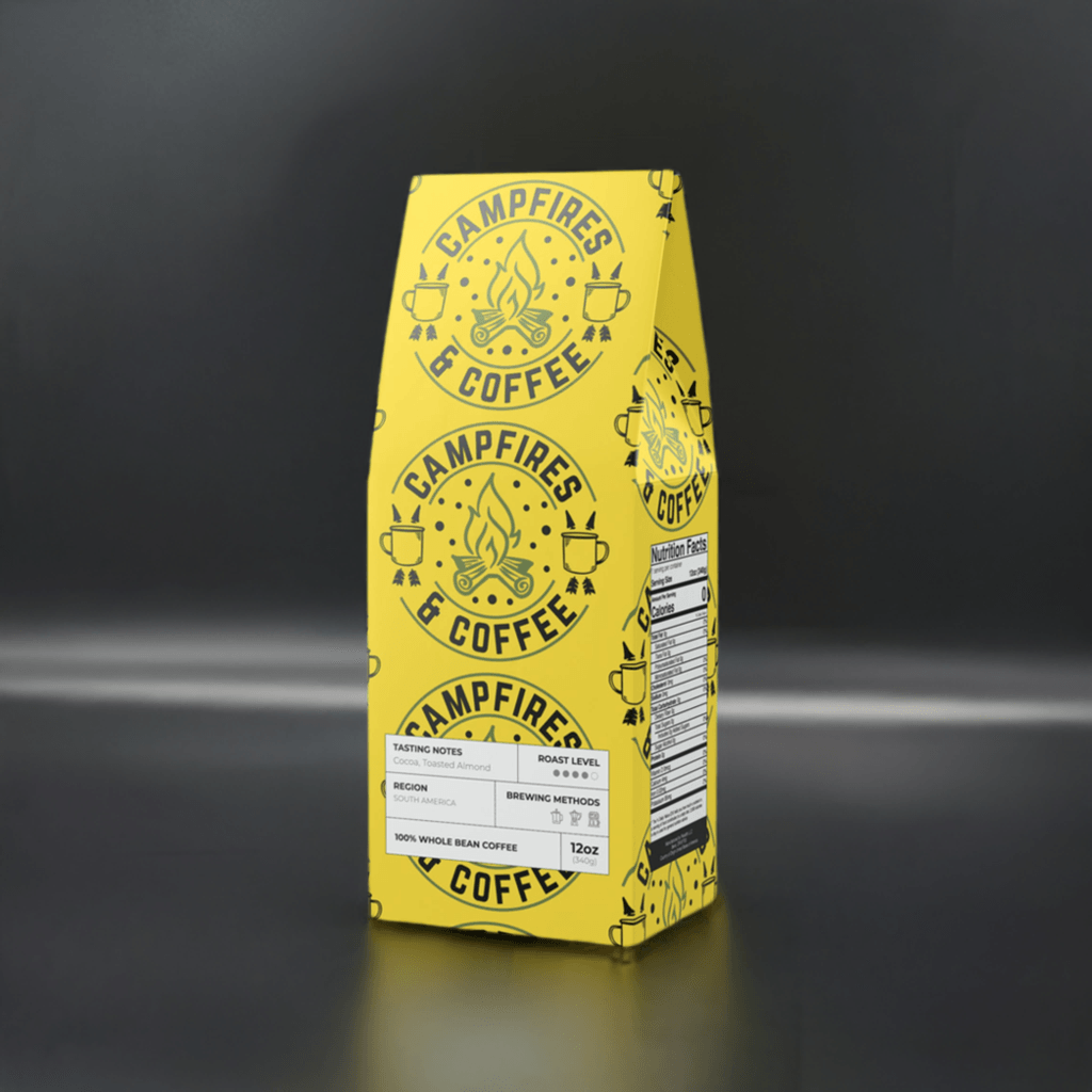 Campfire Coffee Rugged Cascades Blend Medium-Dark Roast Coffee Fun Design | Rich Aroma Smooth Taste for the Adventurous Spirit Climbing - MRSBYVALLE