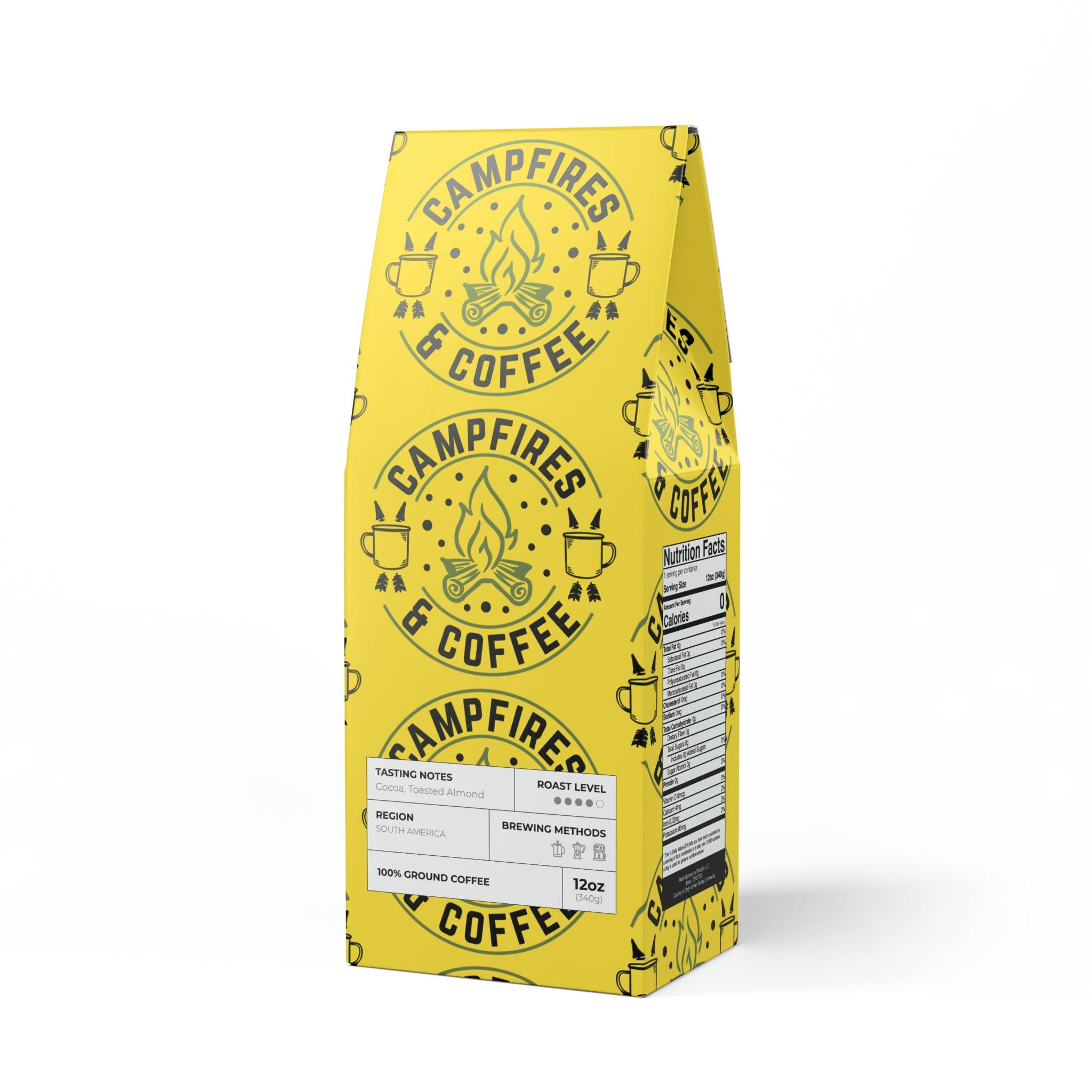 Campfire Coffee Rugged Cascades Blend Medium-Dark Roast Coffee Fun Design | Rich Aroma Smooth Taste for the Adventurous Spirit Climbing - MRSBYVALLE