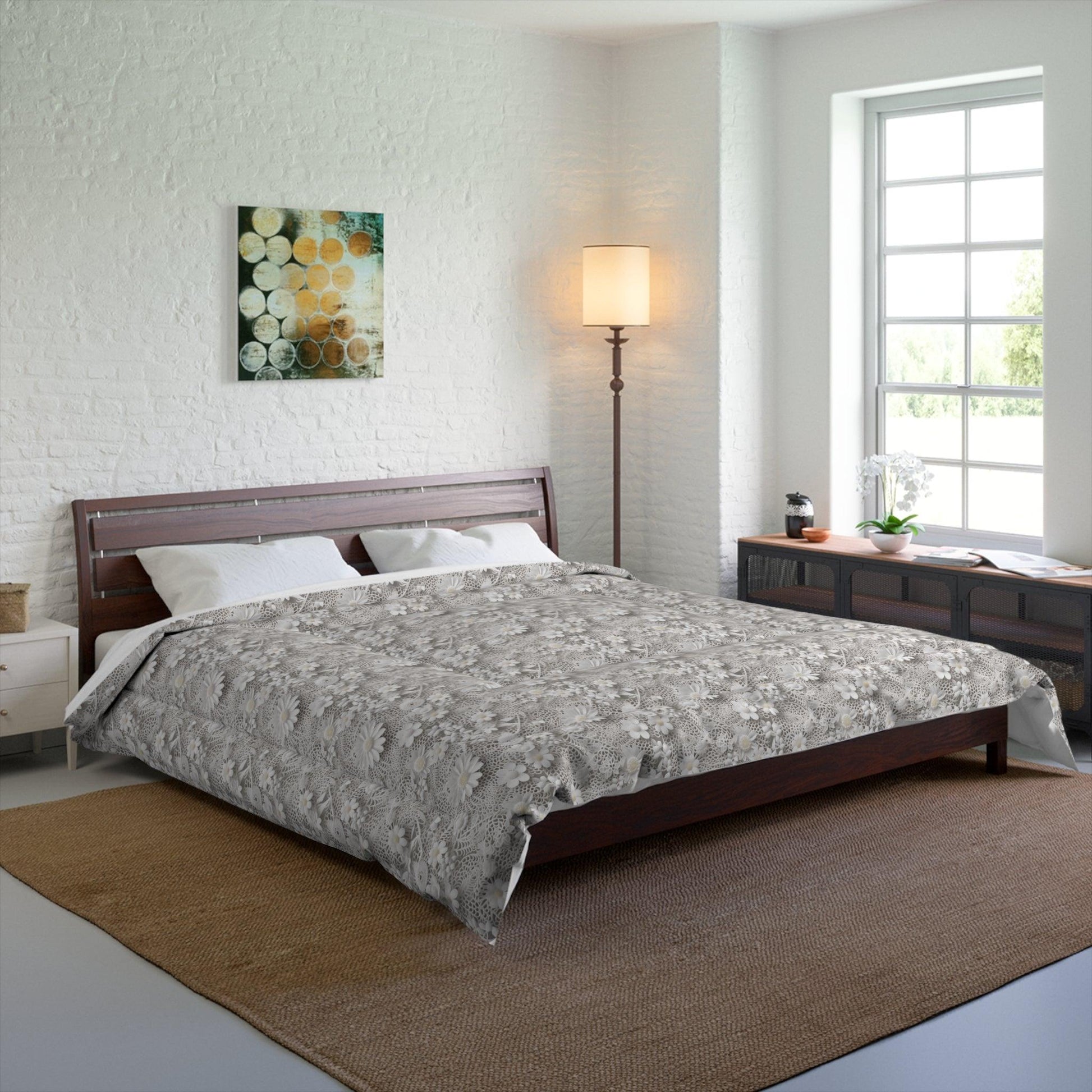 Comforter Luxurious White 104x88 Inches of Plush Perfection for Your Dream Bedroom Comforter Housewarming, New House Gift - MRSBYVALLE