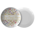 Elegant Personalized Floral Plate with Gold Trim Custom Text Option Available, Perfect for Weddings, Anniversaries, & Special Occasions, Exquisite Design & Craftsmanship - MRSBYVALLE