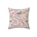 Enchanting 3D Faux Embroidery Birds and Flowers Throw Pillow Artistry Meets Comfort Home Decor New House Couple Gift Housewarming Gift, New House Gift - MRSBYVALLE