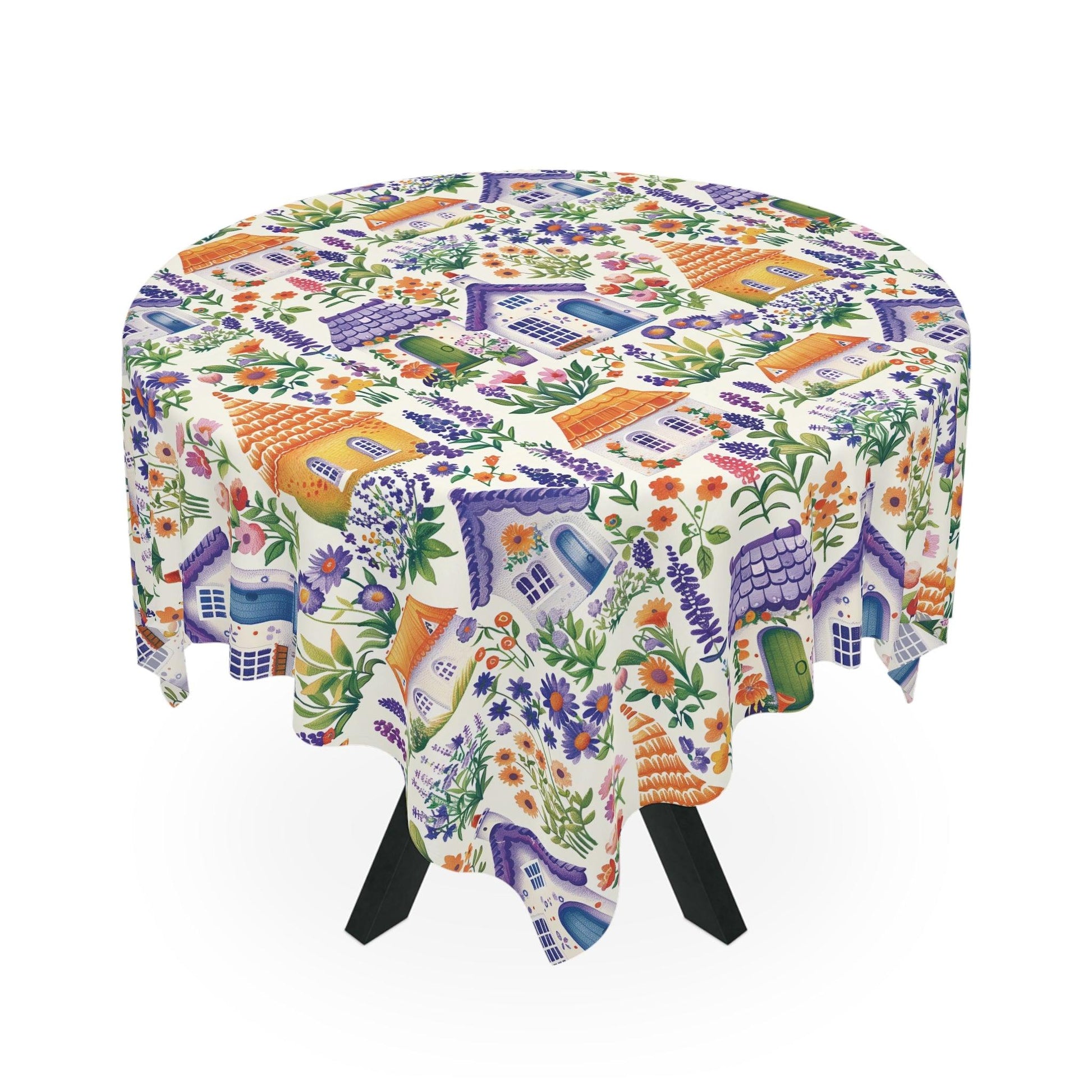 Enchanting Cottagecore Garden Homes Tablecloth Perfect for Rustic Elegance and Nature-Inspired Dining Elegant Home, Weddings, Birthdays all Events Durable & Stylish for All Occasions - MRSBYVALLE