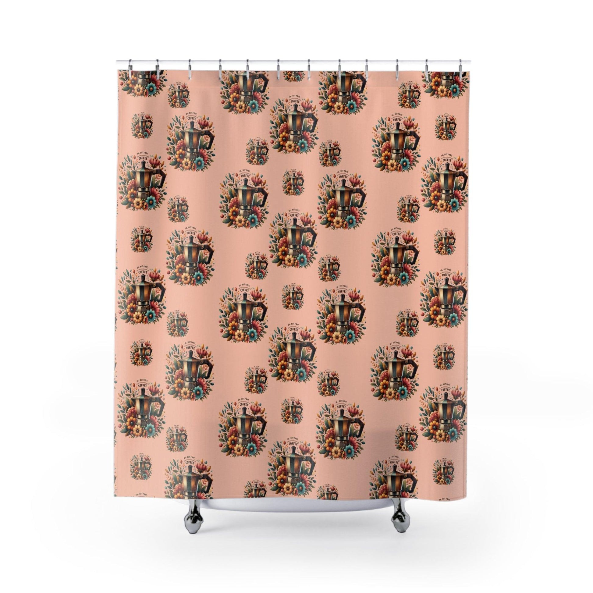 Expresso Coffee Shower Curtain Great for Coffee Lover Modern Bathroom Decor Bathroom Shower Curtain Housewarming New House Gift Newlywed Wedding Gift - MRSBYVALLE