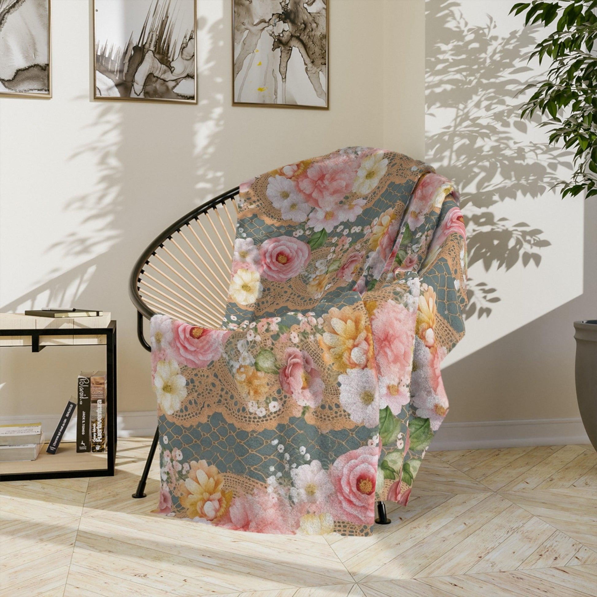 Floral Pink Velveteen Microfiber Blanket Pink Dreams 3D Illusion Floral Velveteen Microfiber Blanket Luxurious Comfort Meets Enchanting Design Housewarming Gift Throw - MRSBYVALLE