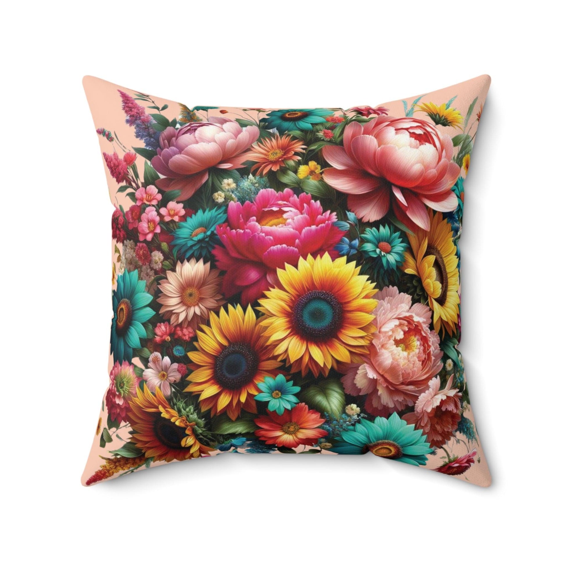 Floral Square Pillow with Unique Add a Touch of Elegance and Comfort to Your Living Space with Our Soft and Decorative Cushion for Living Room, Bedroom or Housewarming Gift New House, Bridal Shower Gift - MRSBYVALLE