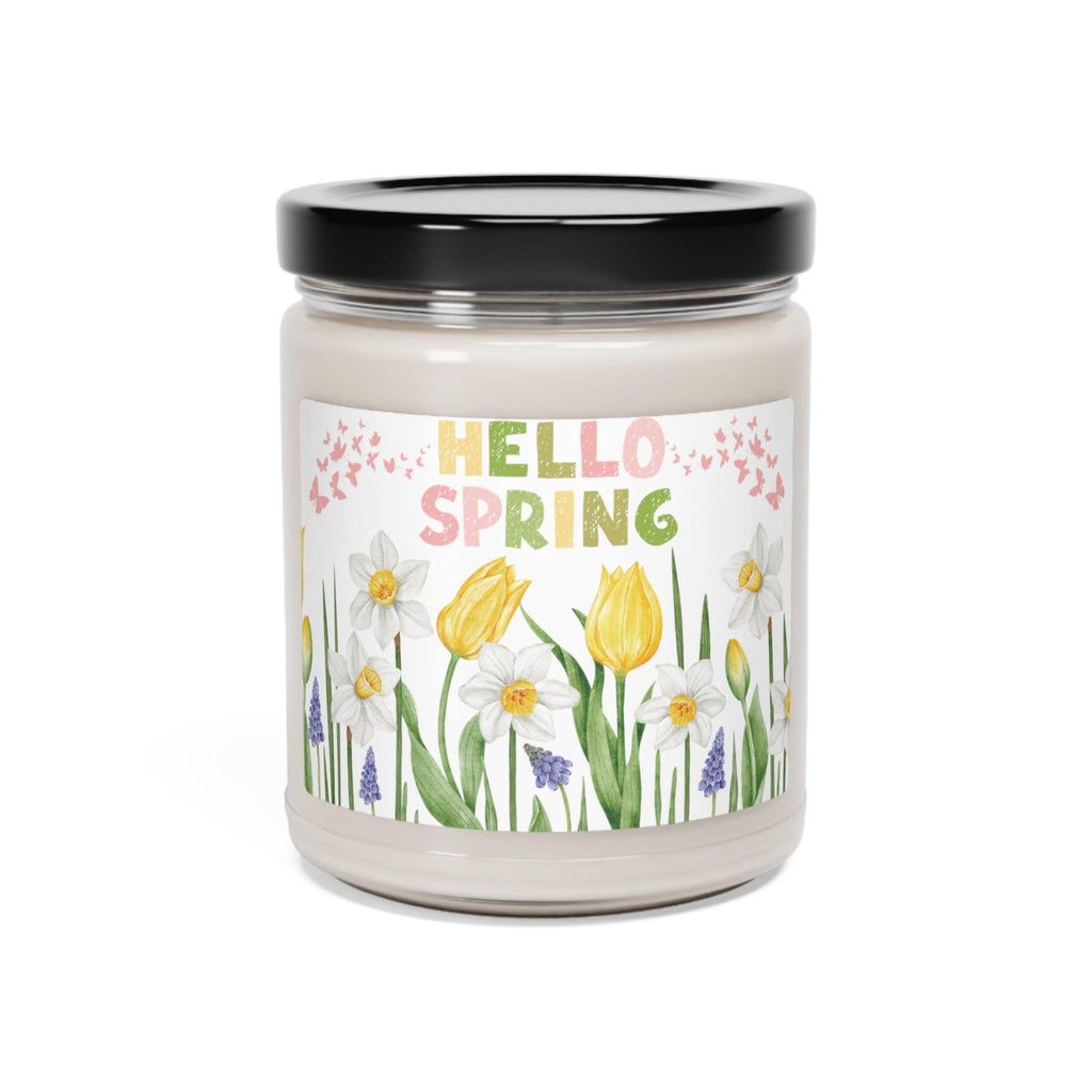 Hello Spring Fun Candle 9oz Perfect for Relaxation & Home Ambiance Scented Soy Candle, 9oz, Wedding, Bridal Shower, Mother's Day Gift - MRSBYVALLE