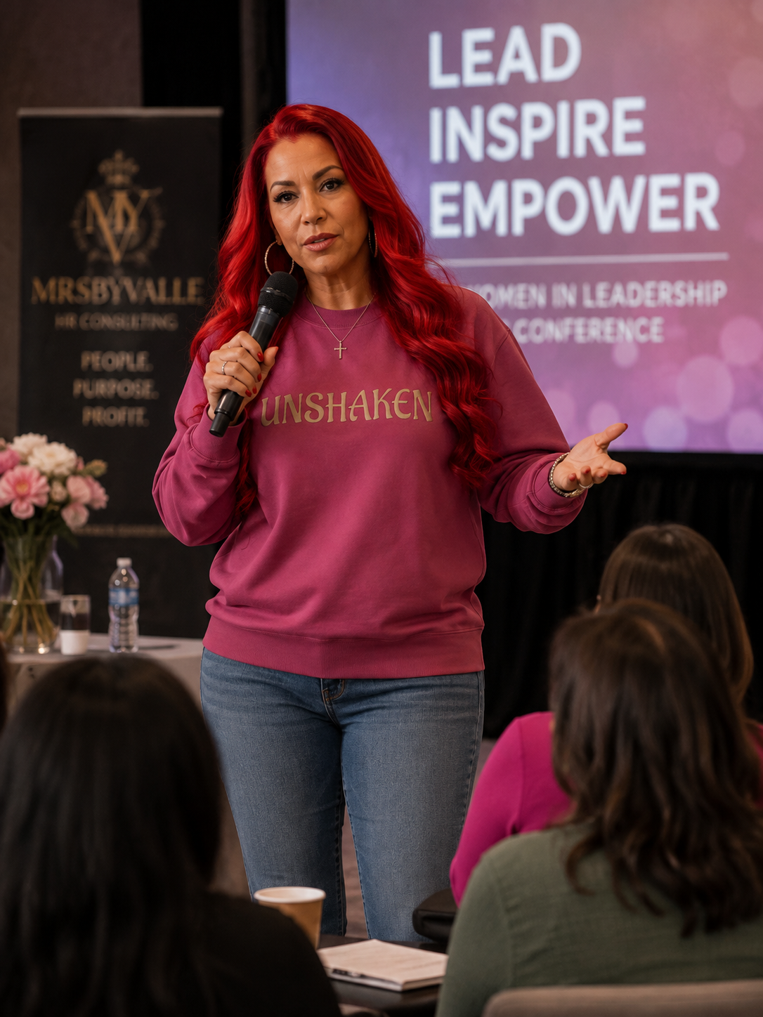 Unshaken Crewneck Sweatshirt - Minimal Inspirational Graphic Sweatshirt