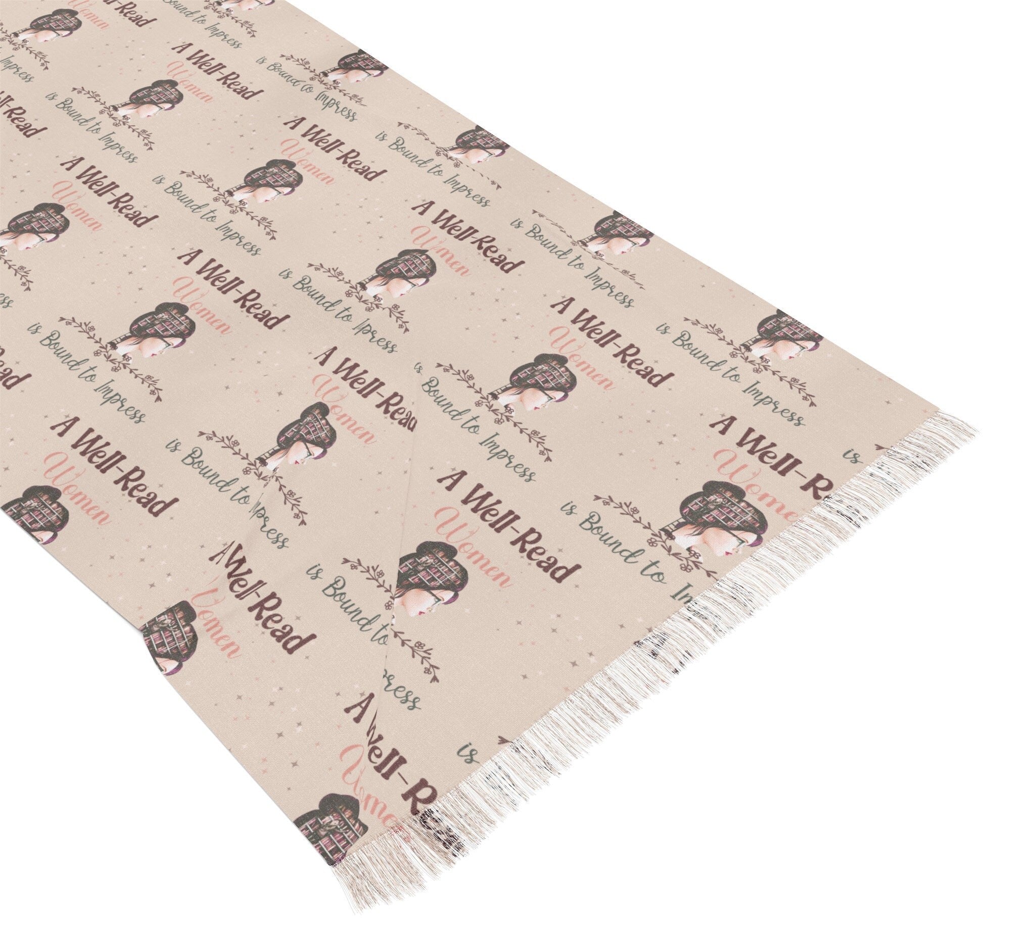 Bound to Impress Book Well-Read Woman Lightweight Scarf Literary Elegance Well-Read Woman' Statement Scarf| Gift for Book Lover Elegant - MRSBYVALLE