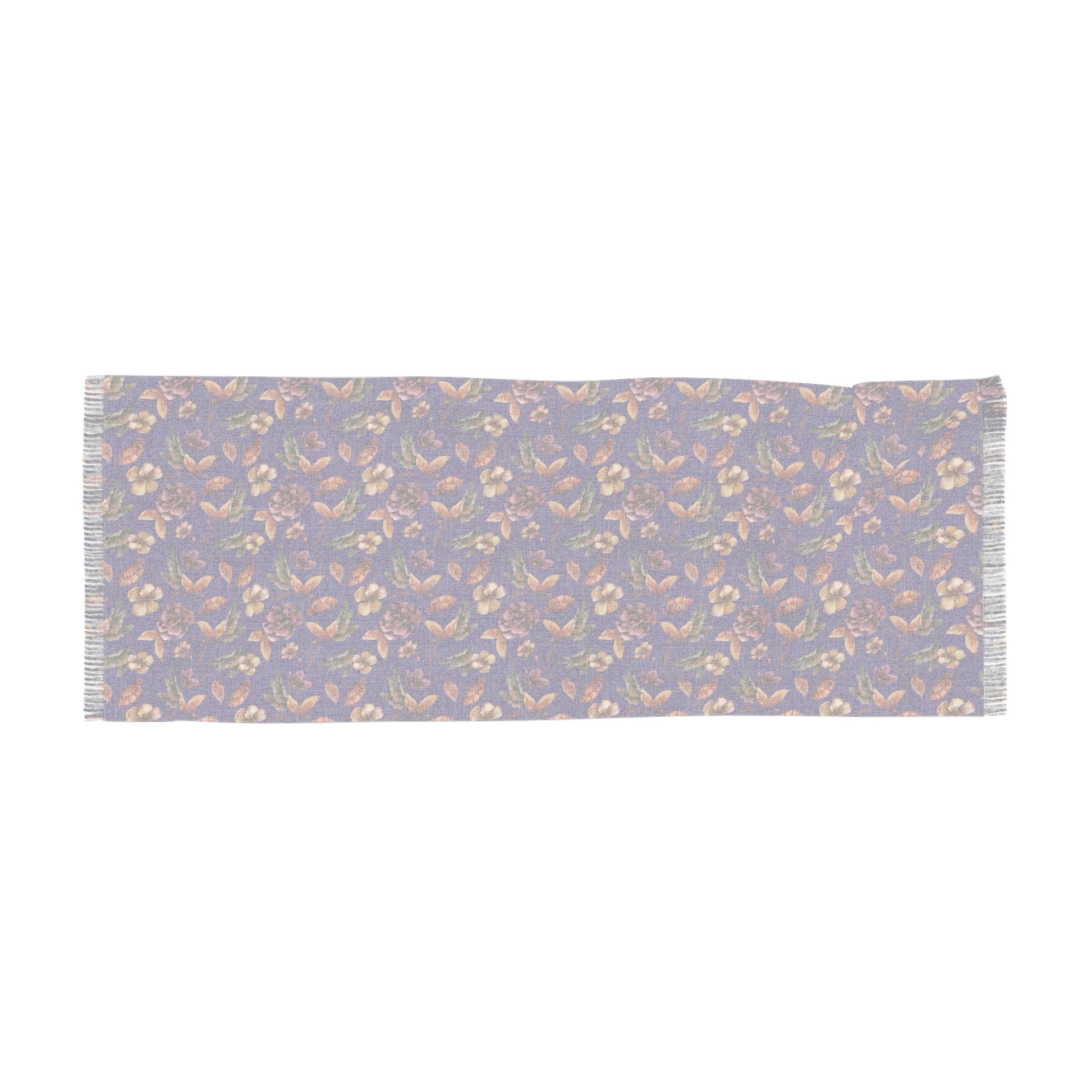 Purple and Orange Blossom Elegance Lightweight Floral Scarf for All Seasons Elegant Blossom Floral Evening Shawl Lightweight Floral - MRSBYVALLE