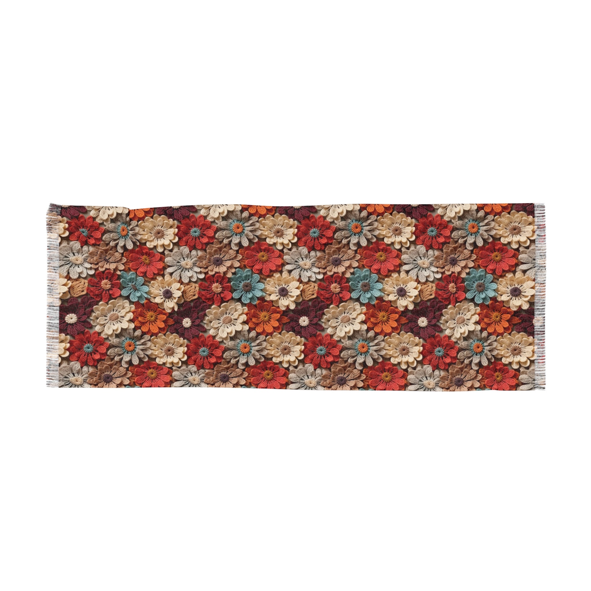 Blossom Elegance Lightweight Floral Scarf for All Seasons Crochet Design Blossom Breeze Delicate Floral Evening Shawl Lightweight Floral - MRSBYVALLE