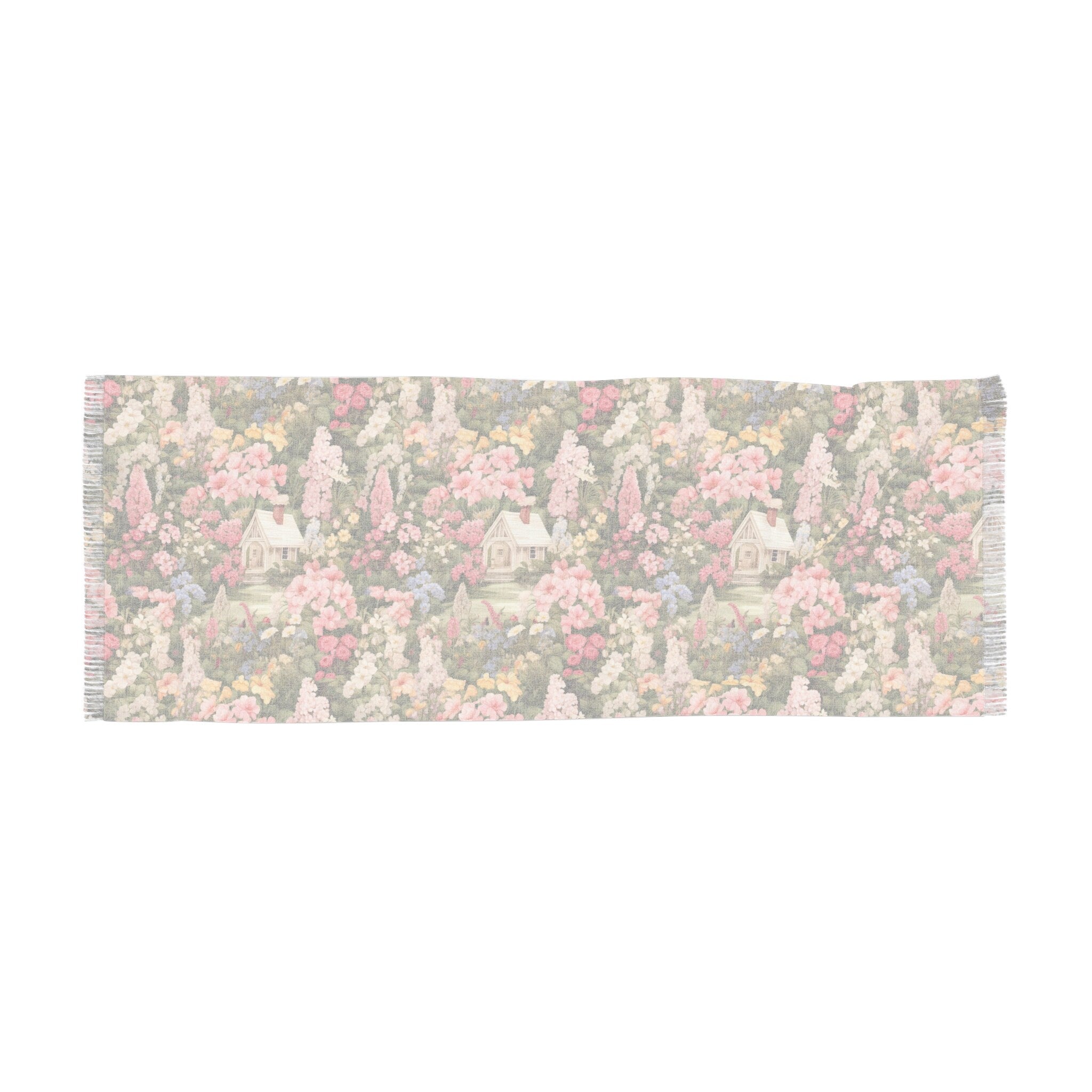 Charming Vintage Cottage Pink Scarf A Timeless Fashion Accessory Lightweight Elegant Timeless Perfect for Party, Wedding all occasion - MRSBYVALLE