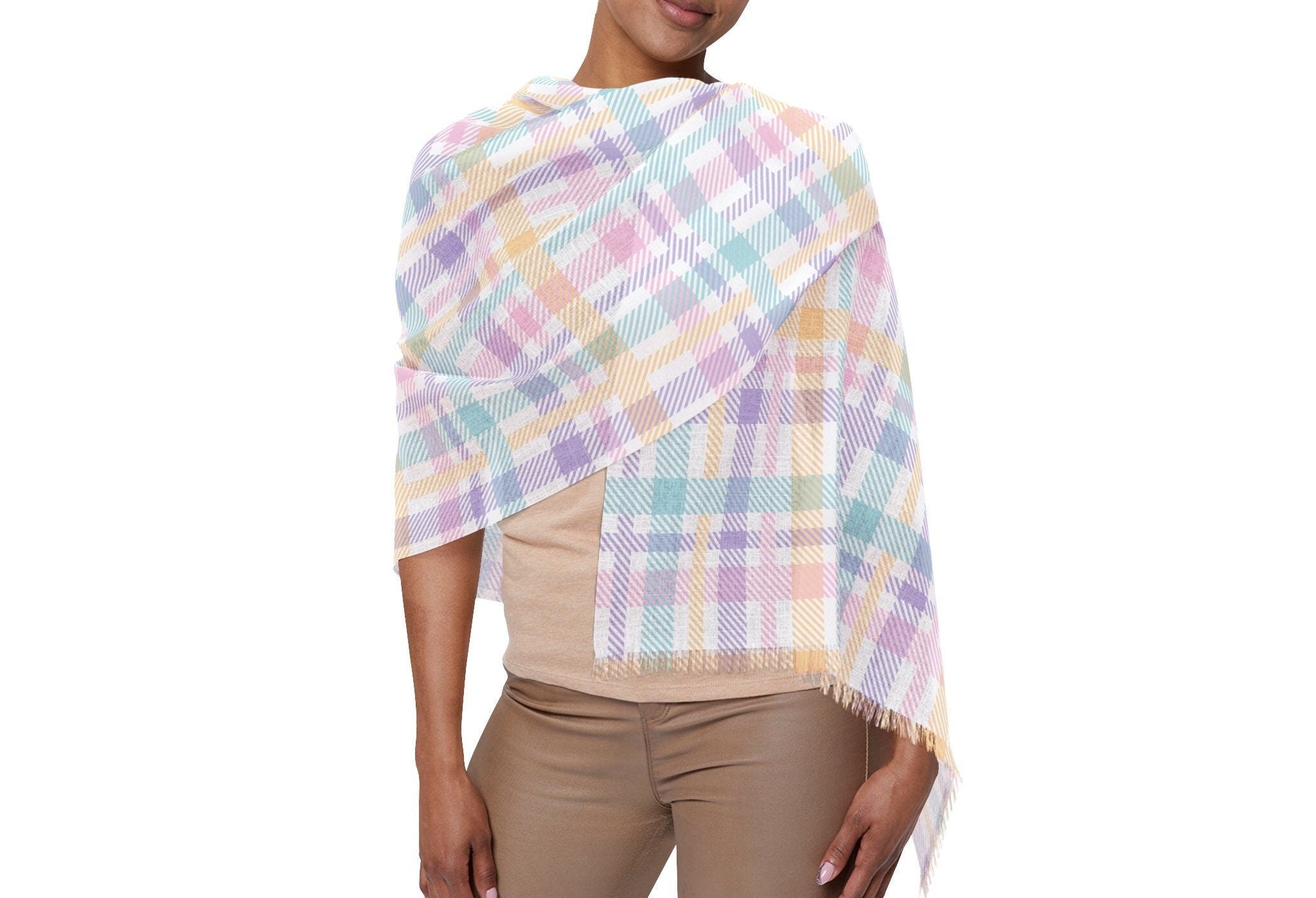 Pastel Charming Scarf A Timeless Fashion Lightweight Pastel Elegant Versatile in Soft Colors Timeless for Party, Wedding all occasion - MRSBYVALLE