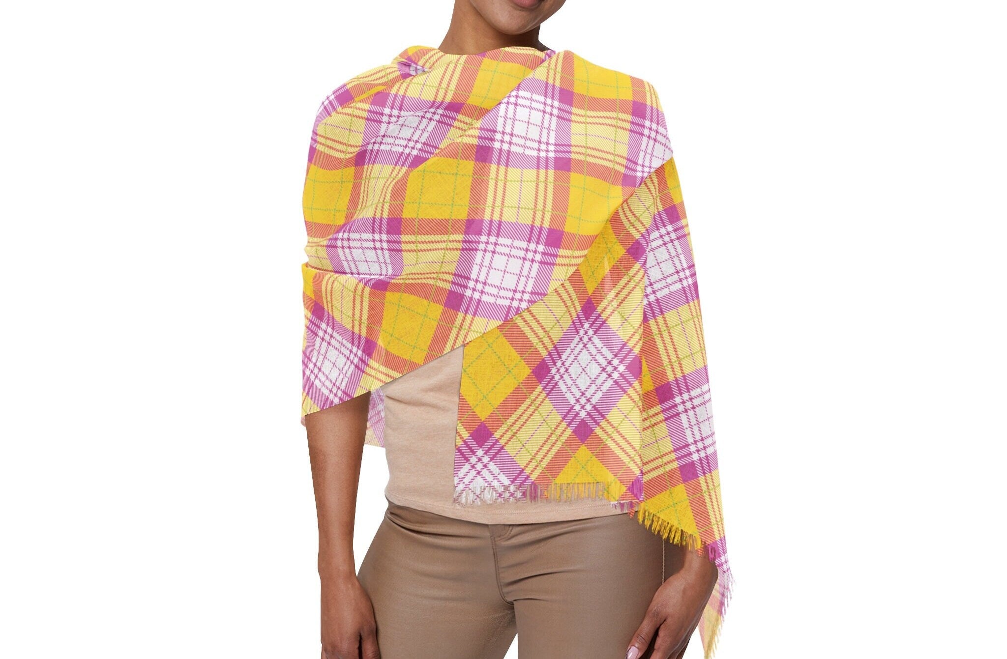 Yellow Pastel Charming Scarf A Timeless Fashion Lightweight Elegant Versatile in Soft Colors Timeless for Party, Wedding all occasion - MRSBYVALLE