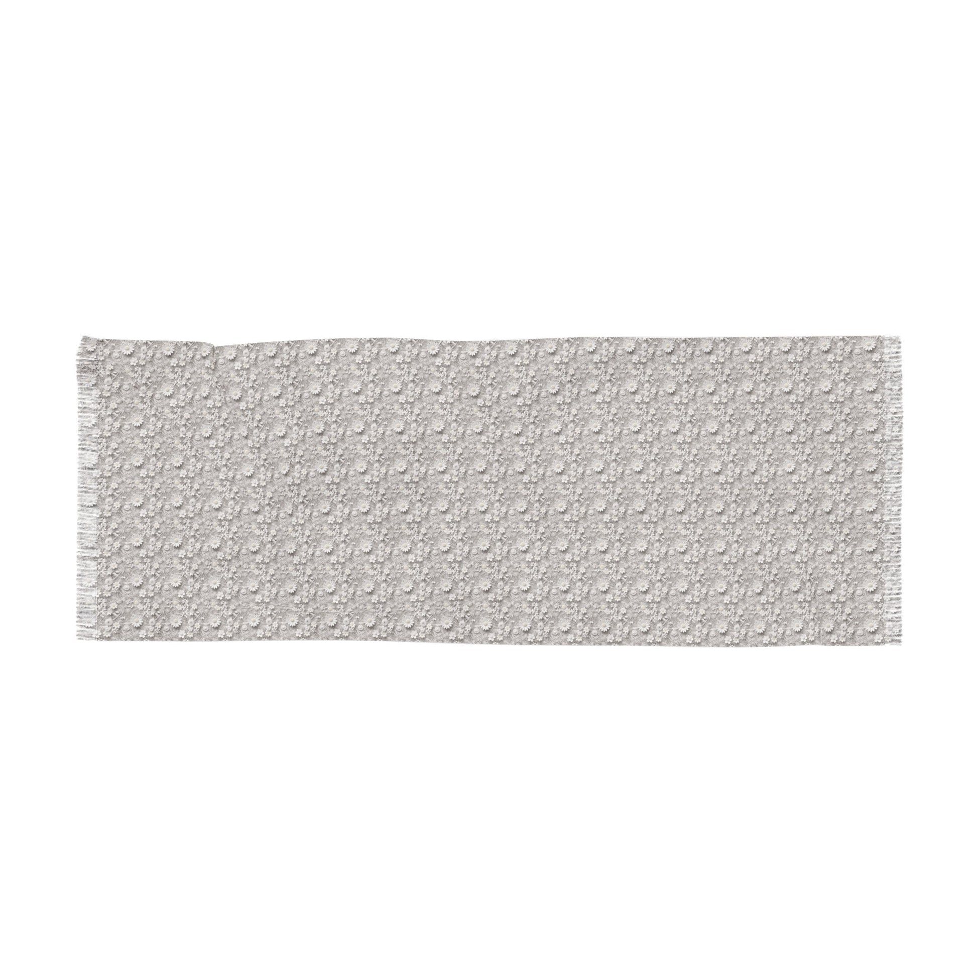 White Lace Faux Lightweight Scarf Elegant and Airy, Perfect for All Seasons, Versatile Fashion Accessory for All Seasons, Wedding, Easter - MRSBYVALLE