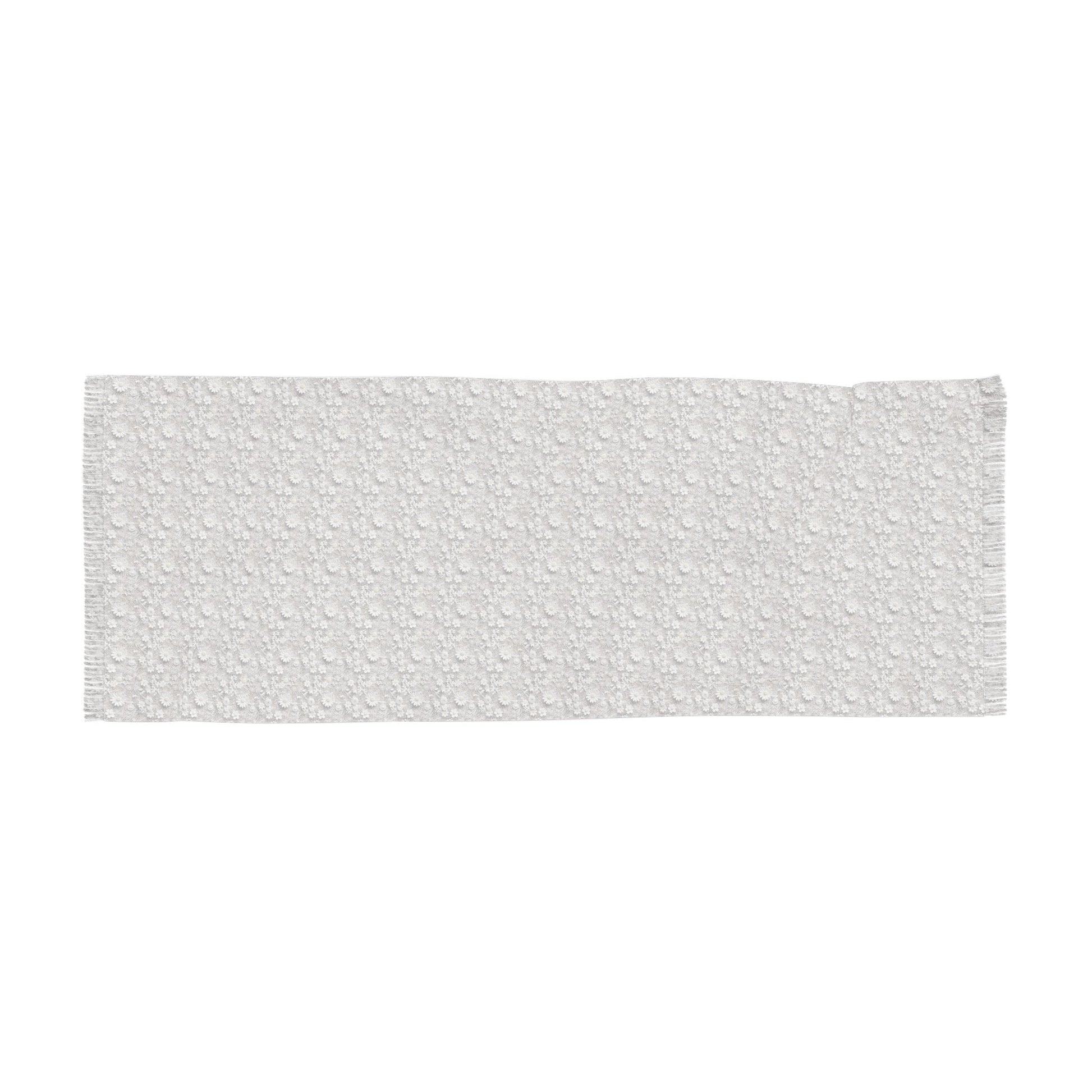 White Lace Faux Lightweight Scarf Elegant and Airy, Perfect for All Seasons, Versatile Fashion Accessory for All Seasons, Wedding, Easter - MRSBYVALLE