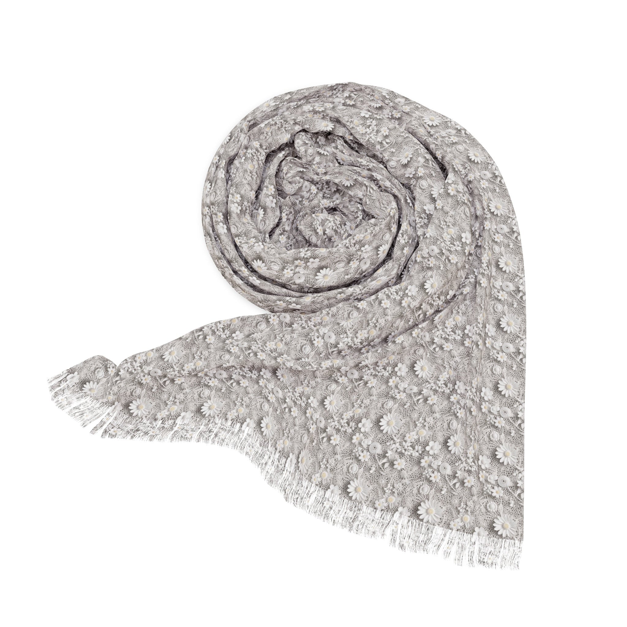 White Lace Faux Lightweight Scarf Elegant and Airy, Perfect for All Seasons, Versatile Fashion Accessory for All Seasons, Wedding, Easter - MRSBYVALLE