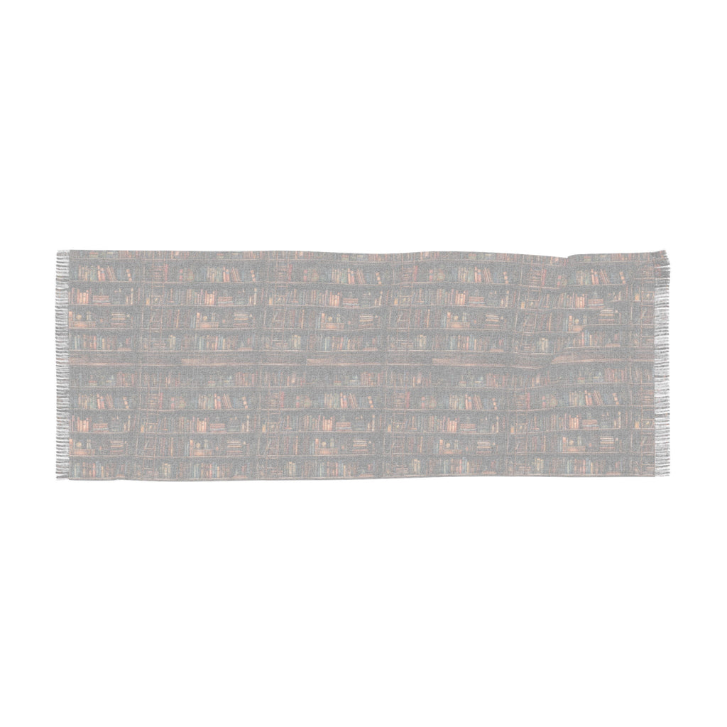 Stylish Bookshelf with Books Print Scarf, 27x73 Inches Lightweight and Fashionable Accessory for Book Lovers, Book Club All season - MRSBYVALLE