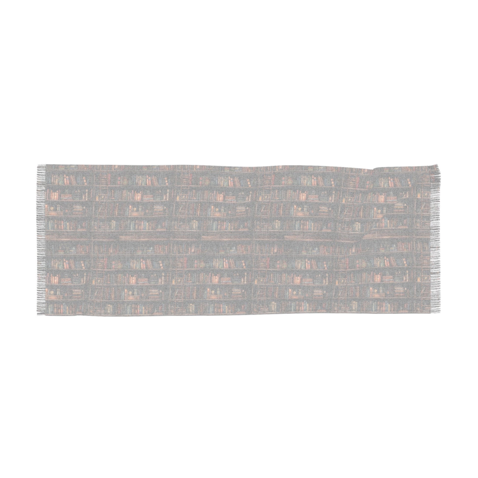 Stylish Bookshelf with Books Print Scarf, 27x73 Inches Lightweight and Fashionable Accessory for Book Lovers, Book Club All season - MRSBYVALLE