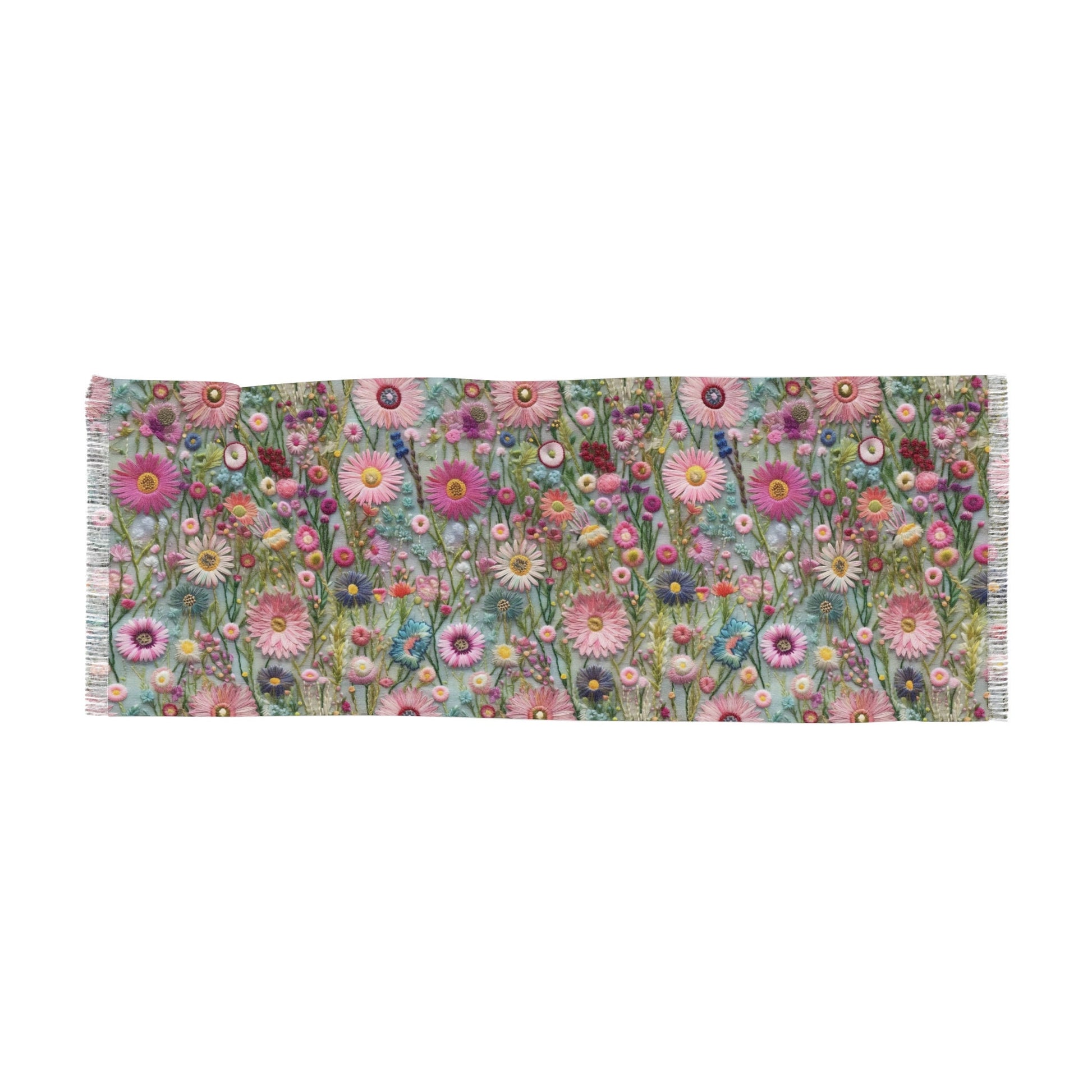 Pastel Floral Lightweight Scarf Elegant and Airy, Perfect for All Seasons, Fashion Accessory for All Seasons, Wedding, Anniversary - MRSBYVALLE