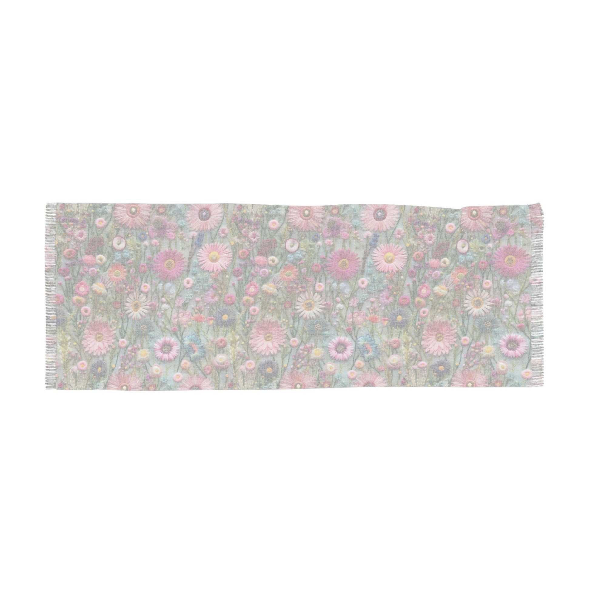 Pastel Floral Lightweight Scarf Elegant and Airy, Perfect for All Seasons, Fashion Accessory for All Seasons, Wedding, Anniversary - MRSBYVALLE