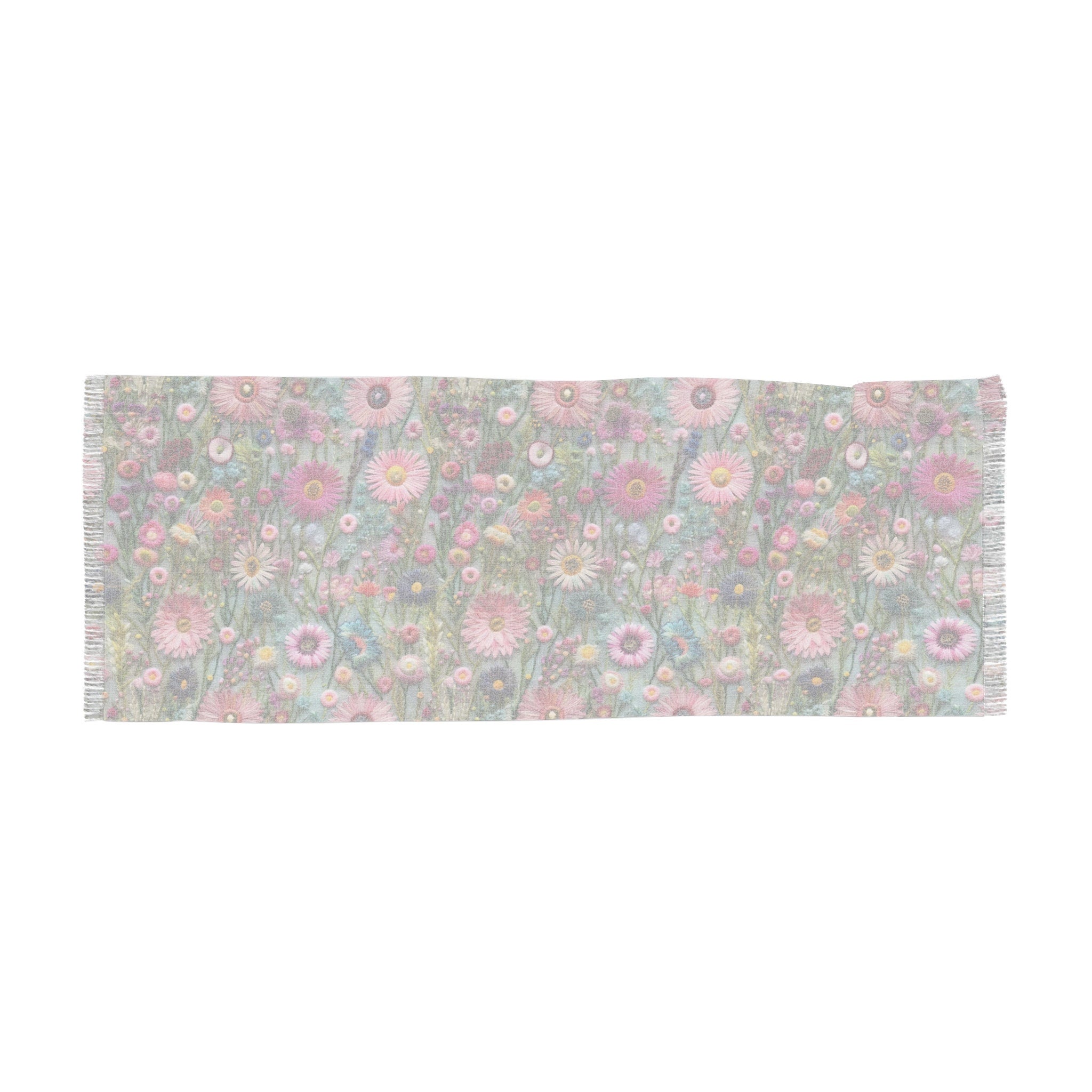 Pastel Floral Lightweight Scarf Elegant and Airy, Perfect for All Seasons, Fashion Accessory for All Seasons, Wedding, Anniversary - MRSBYVALLE