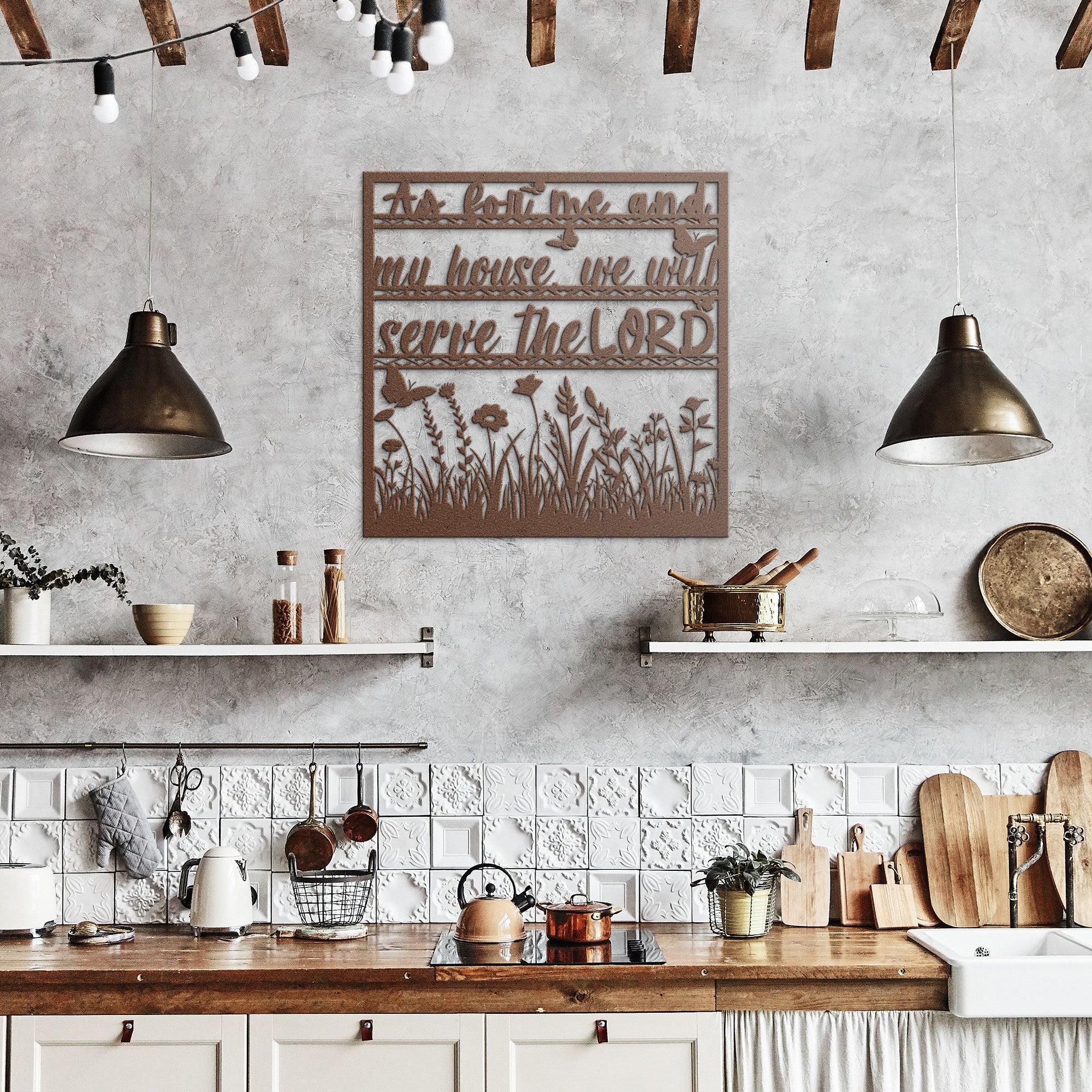 Metal Sign As for Me and My House We Will Serve the LORD Faith-Inspired Home Decor - MRSBYVALLE