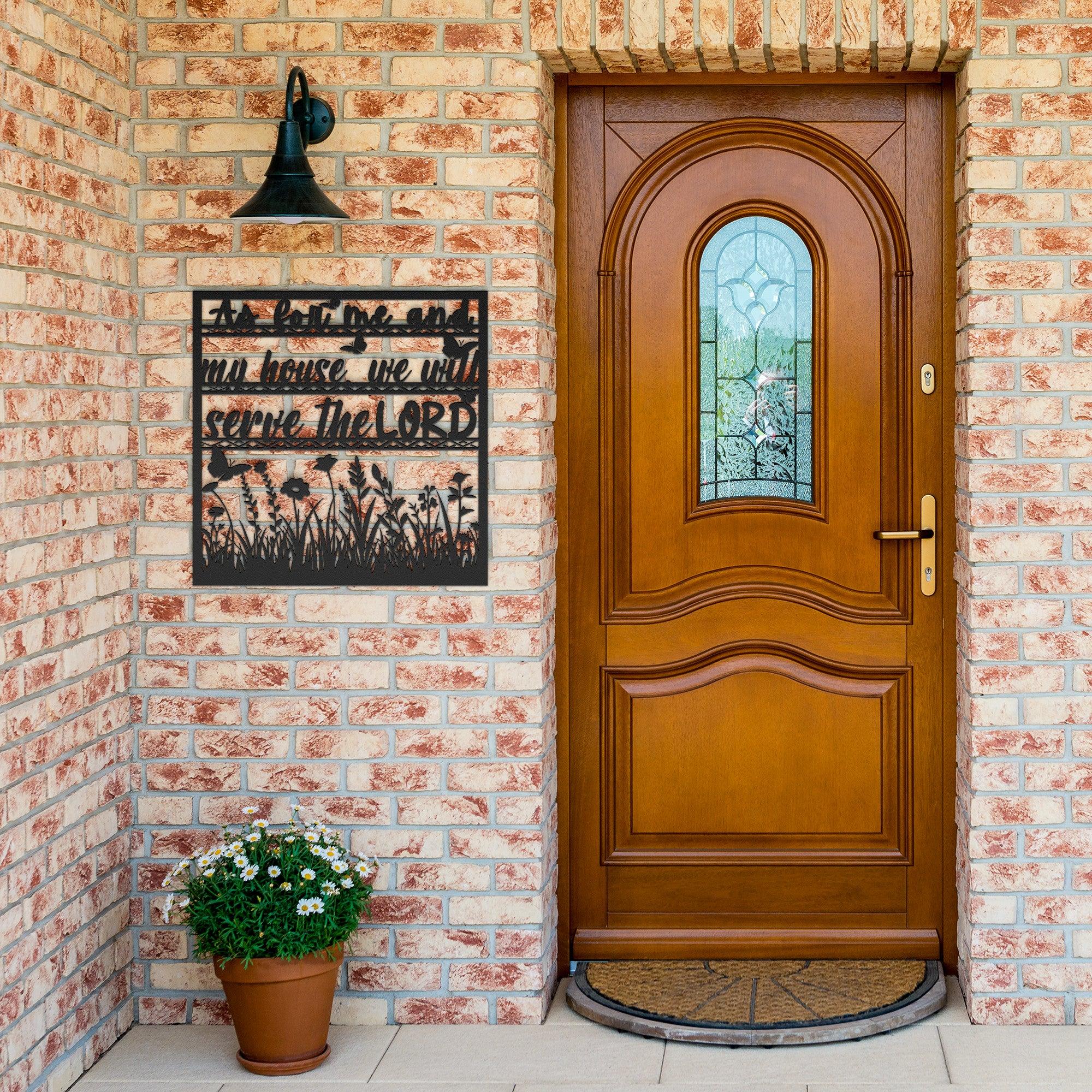 Metal Sign As for Me and My House We Will Serve the LORD Faith-Inspired Home Decor - MRSBYVALLE