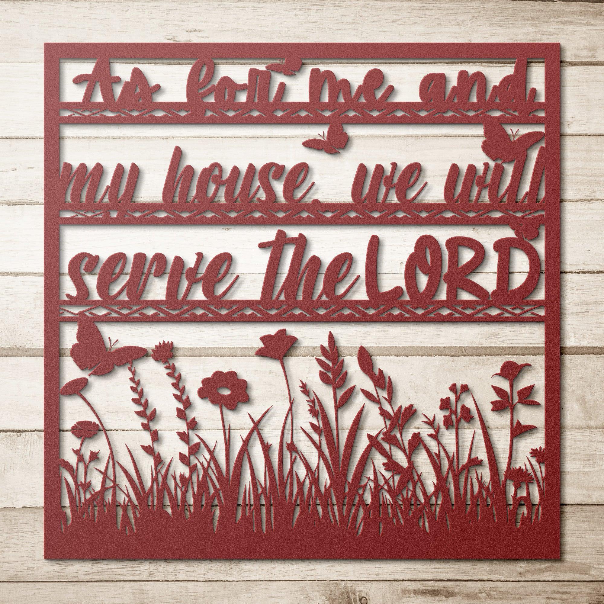 Metal Sign As for Me and My House We Will Serve the LORD Faith-Inspired Home Decor - MRSBYVALLE