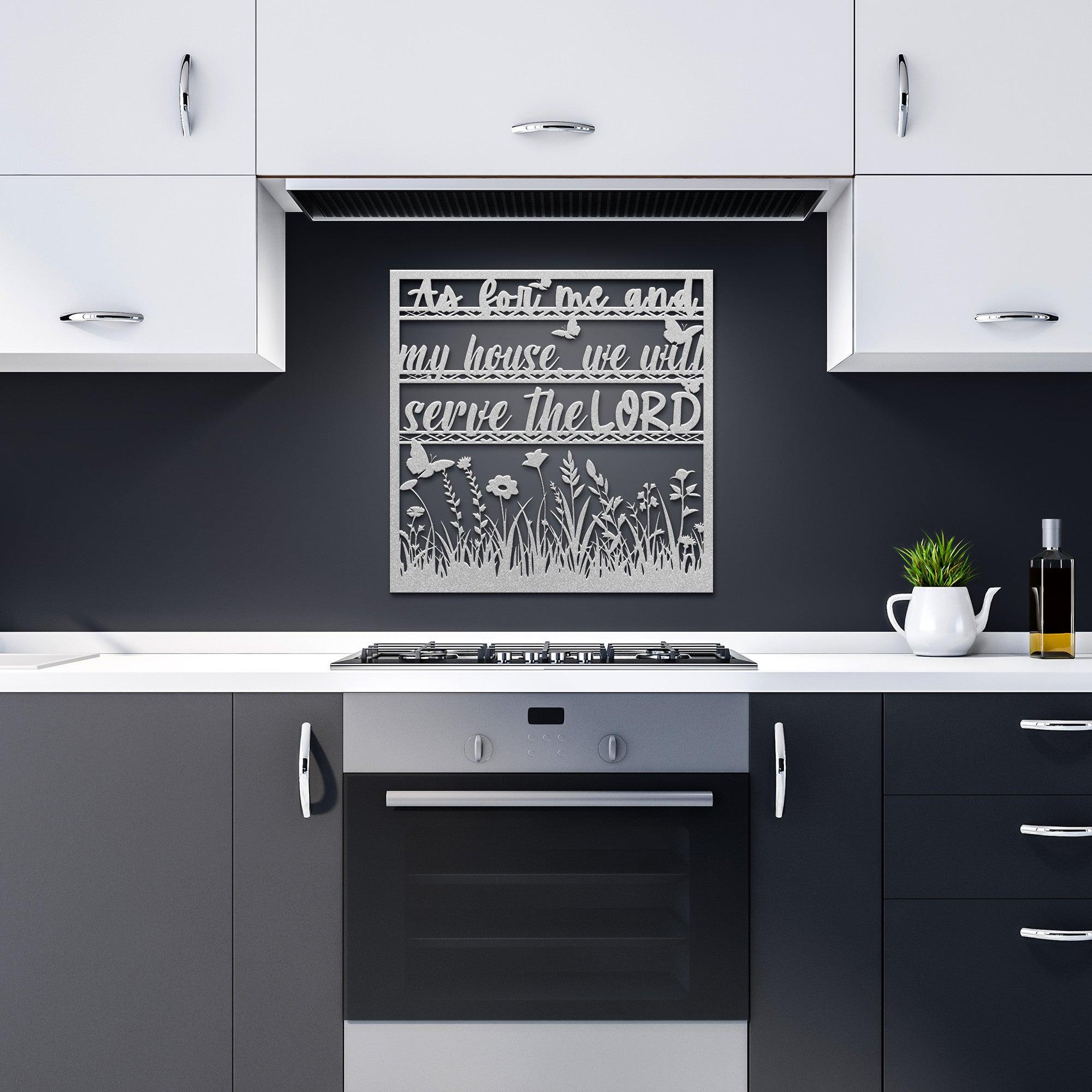 Metal Sign As for Me and My House We Will Serve the LORD Faith-Inspired Home Decor - MRSBYVALLE