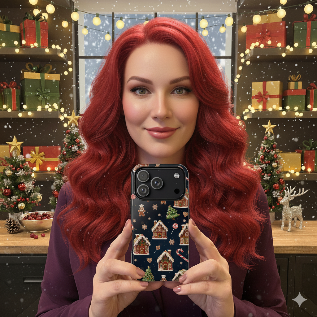 3D Gingerbread House Christmas Phone Case | Premium Holiday Gift Cover for iPhone 17, iPhone, and Samsung Galaxy Gift for Her or Him