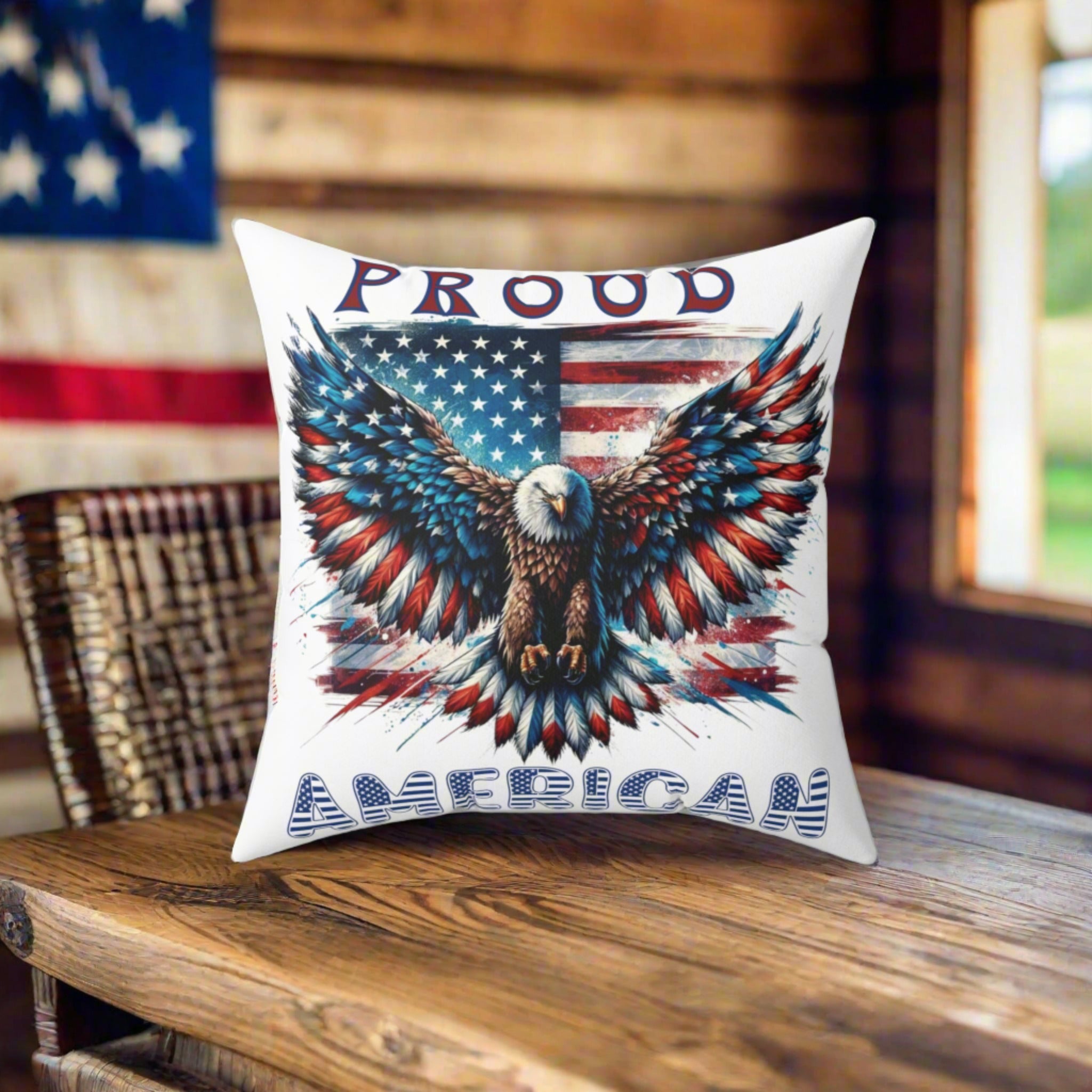 Patriotic American Flag and Eagle Shower Curtain Elevate Your Bathroom Decor with Stunning USA Symbol! Perfect for Proud Americans Durable, High-Quality Fabric Gift for Dad - MRSBYVALLE