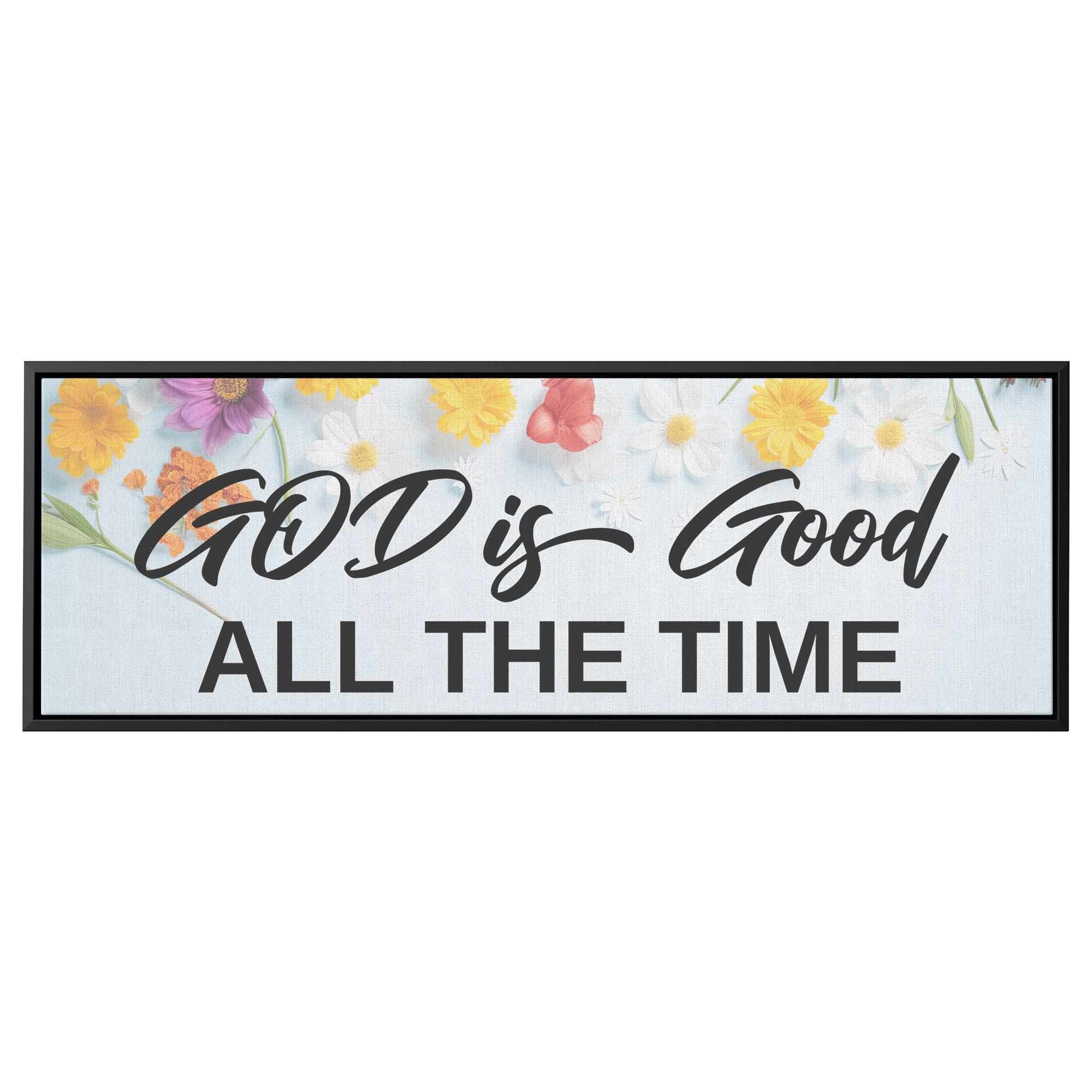 New House Divine Panoramic Framed Canvas GOD is Good all the time Inspirational Artwork for Your Home Decor - MRSBYVALLE