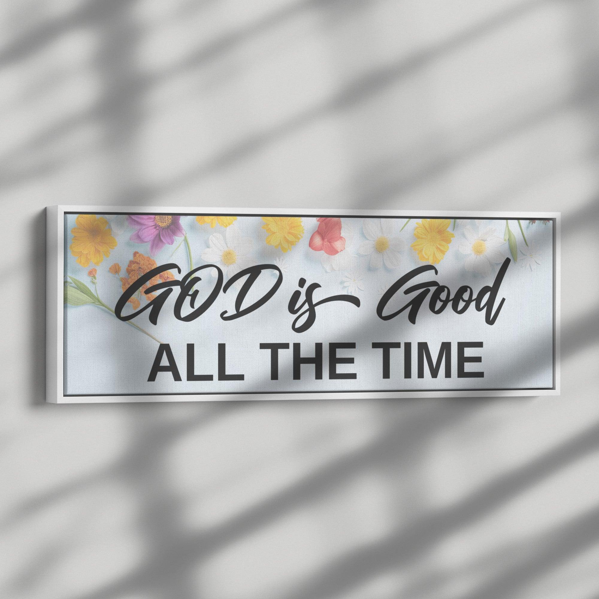 New House Divine Panoramic Framed Canvas GOD is Good all the time Inspirational Artwork for Your Home Decor - MRSBYVALLE