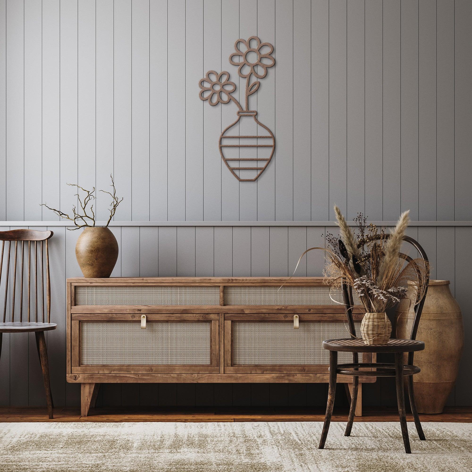 New House Metal Sign Stunning Vase and Flowers Sign Elegant Wall Art for Home Decor | Perfect for Living Room, Bedroom  Available in 4 Colors & Sizes ClosingGift - MRSBYVALLE