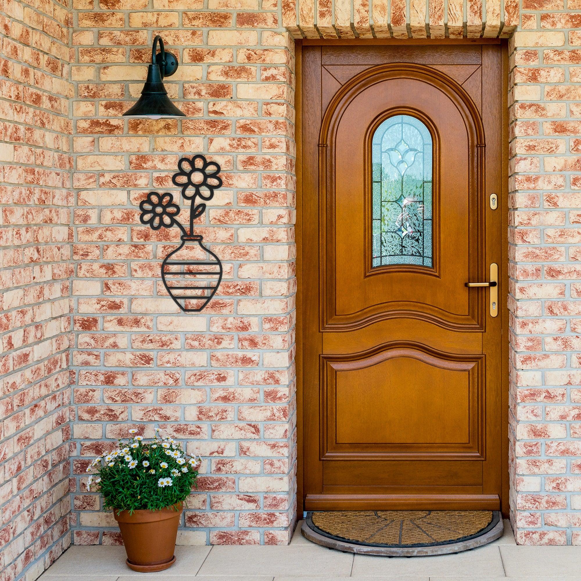 New House Metal Sign Stunning Vase and Flowers Sign Elegant Wall Art for Home Decor | Perfect for Living Room, Bedroom  Available in 4 Colors & Sizes ClosingGift - MRSBYVALLE