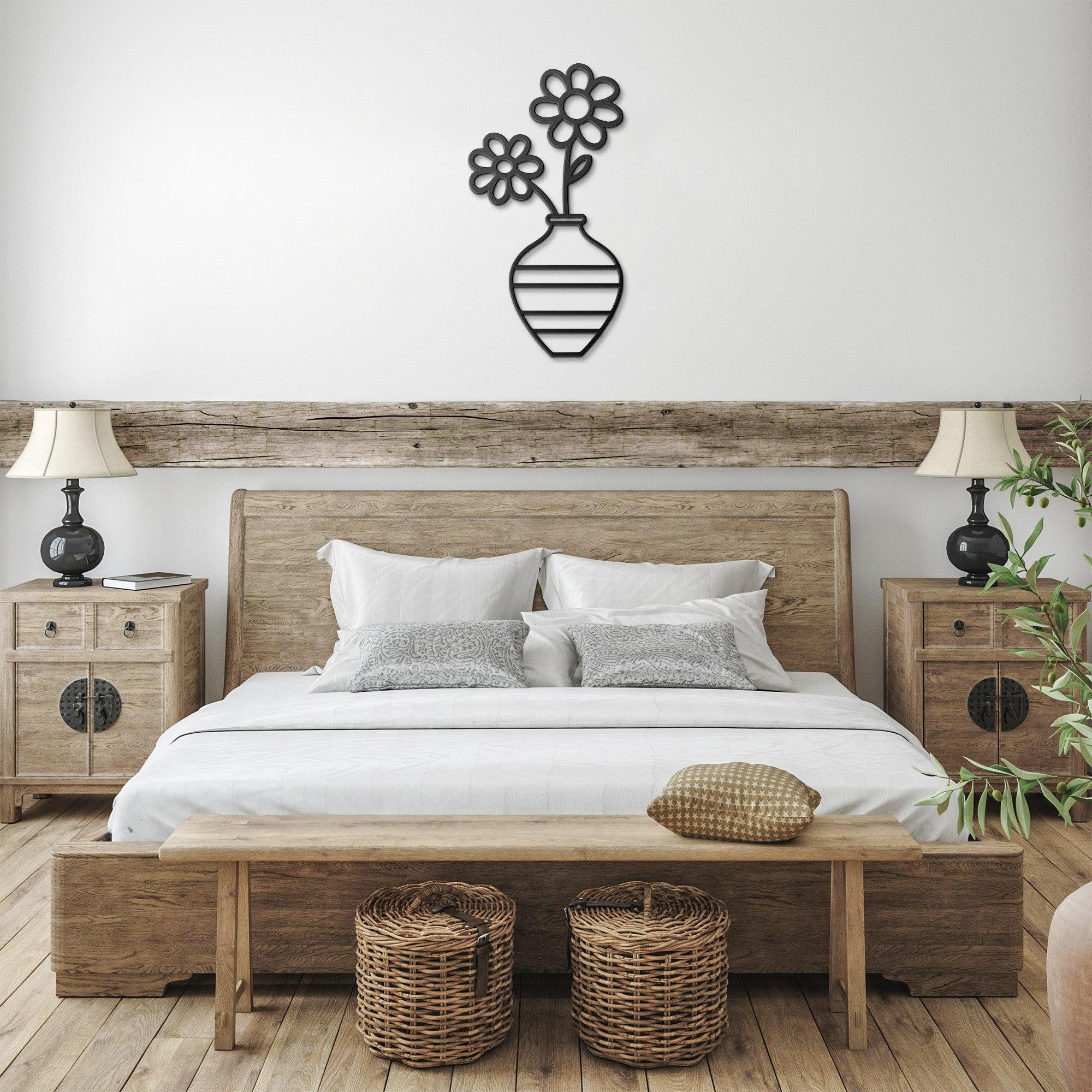 New House Metal Sign Stunning Vase and Flowers Sign Elegant Wall Art for Home Decor | Perfect for Living Room, Bedroom  Available in 4 Colors & Sizes ClosingGift - MRSBYVALLE