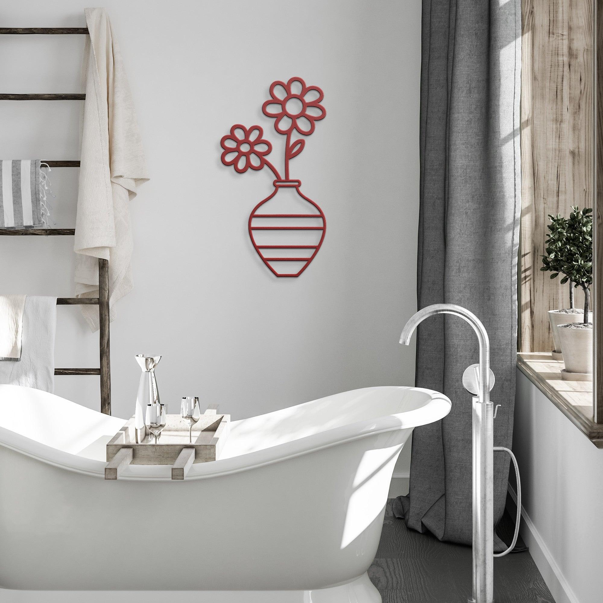 New House Metal Sign Stunning Vase and Flowers Sign Elegant Wall Art for Home Decor | Perfect for Living Room, Bedroom  Available in 4 Colors & Sizes ClosingGift - MRSBYVALLE