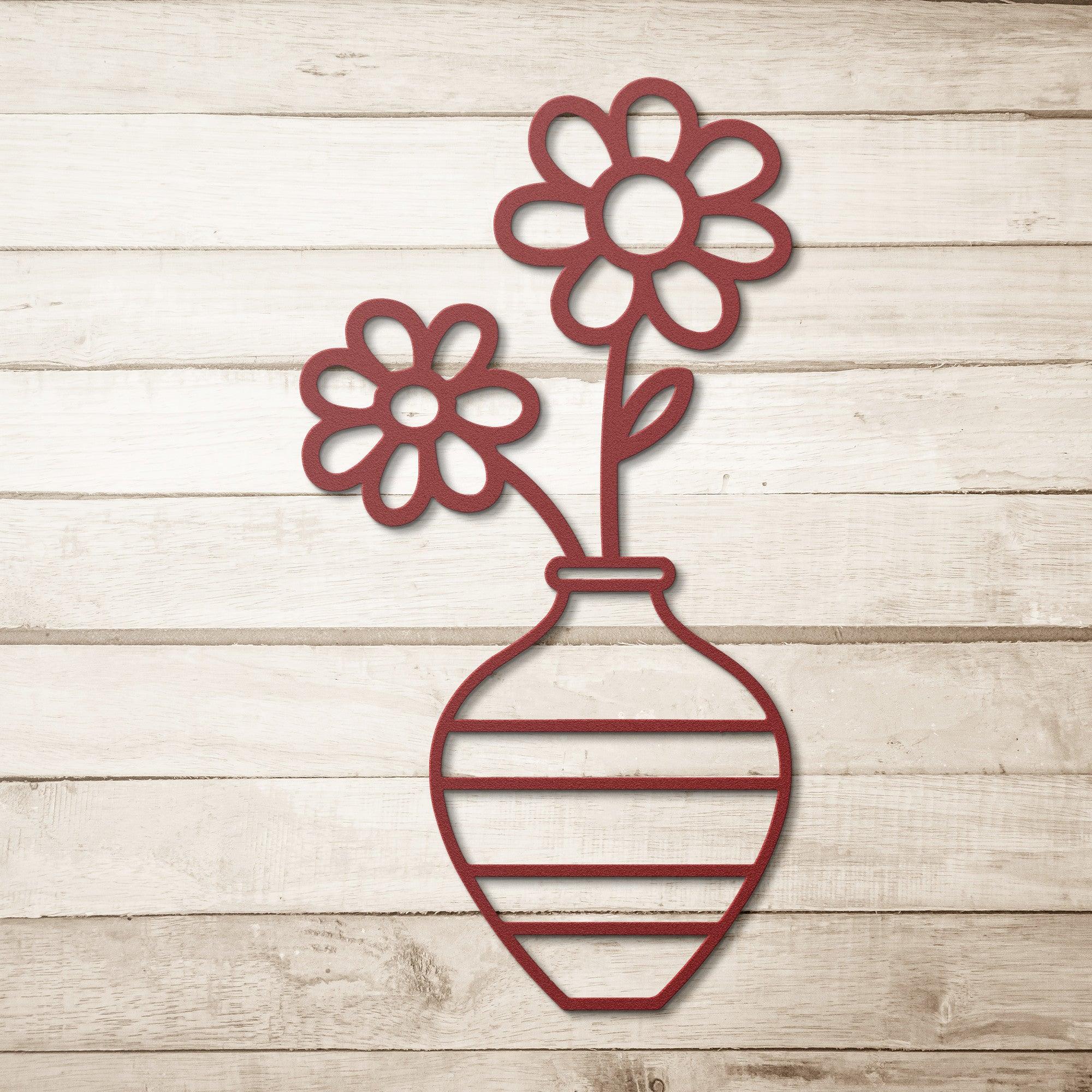 New House Metal Sign Stunning Vase and Flowers Sign Elegant Wall Art for Home Decor | Perfect for Living Room, Bedroom  Available in 4 Colors & Sizes ClosingGift - MRSBYVALLE