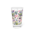 New House Pint 16oz Pint Glass Purple Pink Lily Party Drinkware, Cocktail Glass Housewarming, Wedding, Bridal Shower Glass, Mother's Day - MRSBYVALLE