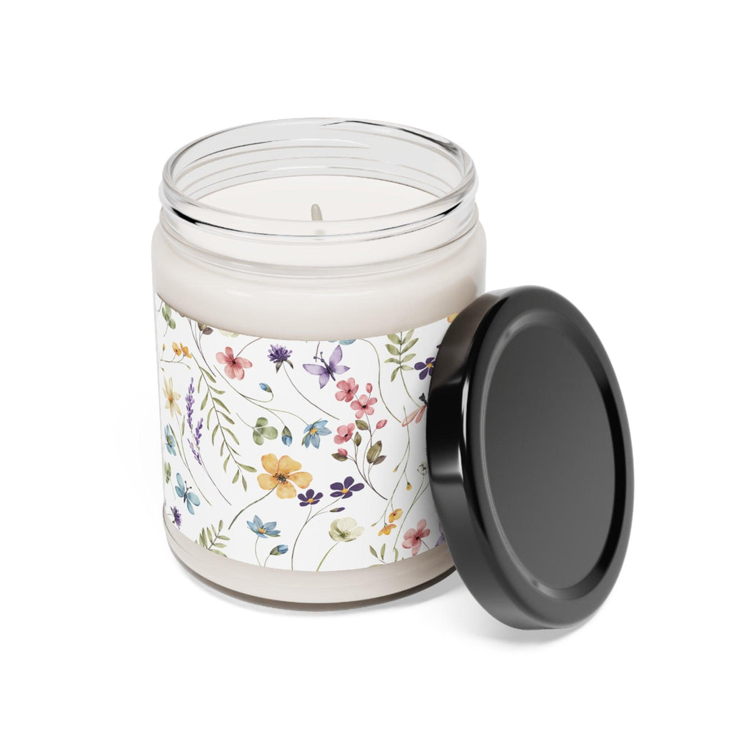 New House Wildflowers Bliss 9oz Hand-Poured Soy Candle with Sweet Cherry Aroma Perfect for Relaxation & Home Ambiance Scented Soy Candle, 9oz - MRSBYVALLE