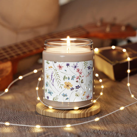 New House Wildflowers Bliss 9oz Hand-Poured Soy Candle with Sweet Cherry Aroma Perfect for Relaxation & Home Ambiance Scented Soy Candle, 9oz - MRSBYVALLE